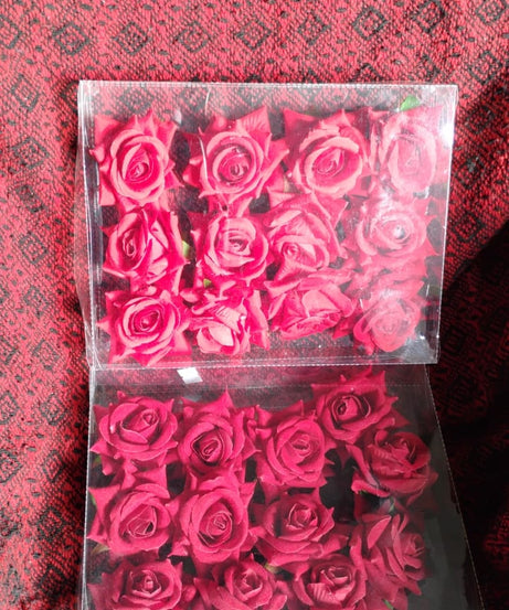 Flower Rose Hair Pin / Clip Velvet Flower Design (12 pcs Set / Red Color Only), Hair accessories