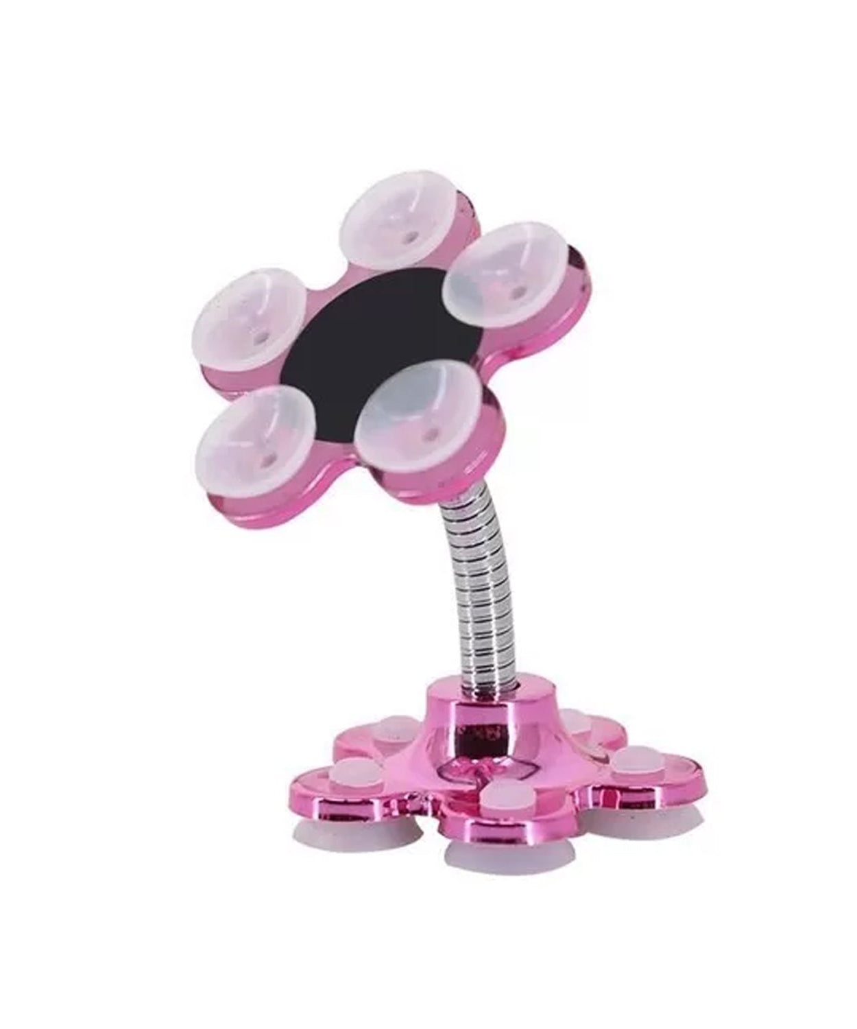 Double-sided suction cup phone holder 360° rotation.