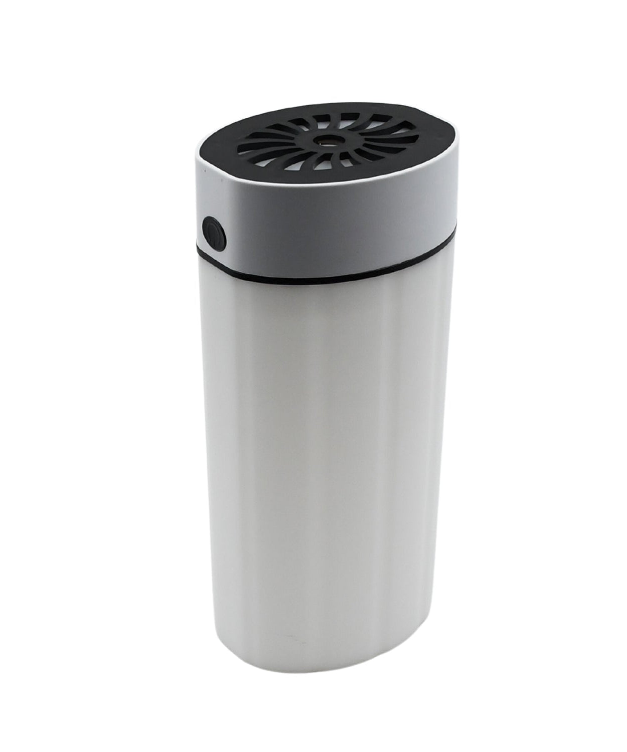 Mini desk humidifier with colorful light feature, suitable for small spaces.