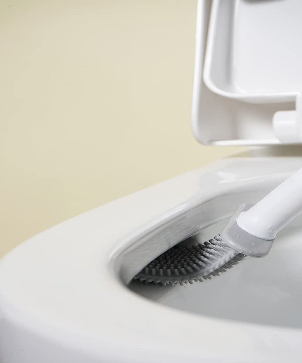 Bathroom toilet brush with holder