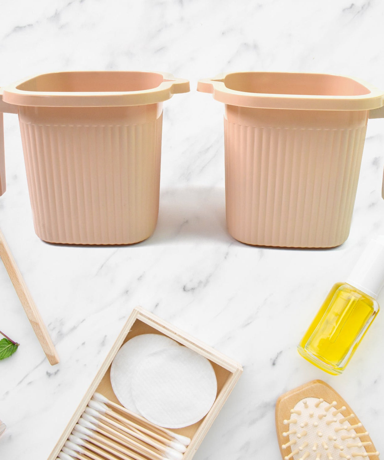 Plastic Square Bath Water Mug (4 Pc / 1000 ML / Mix Color)