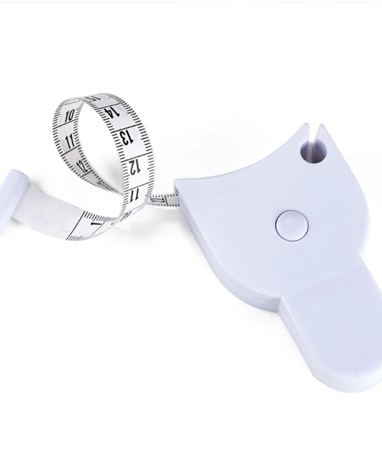 Fitness measuring tape for body measurements.
