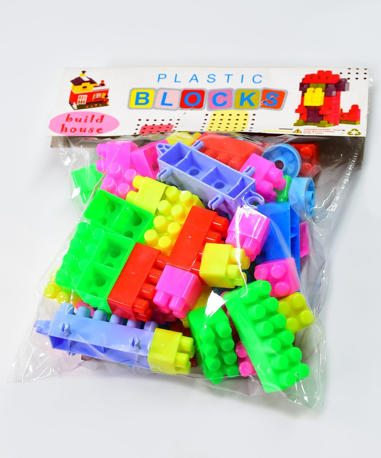 Multicolor block game set for kids with 60 bricks