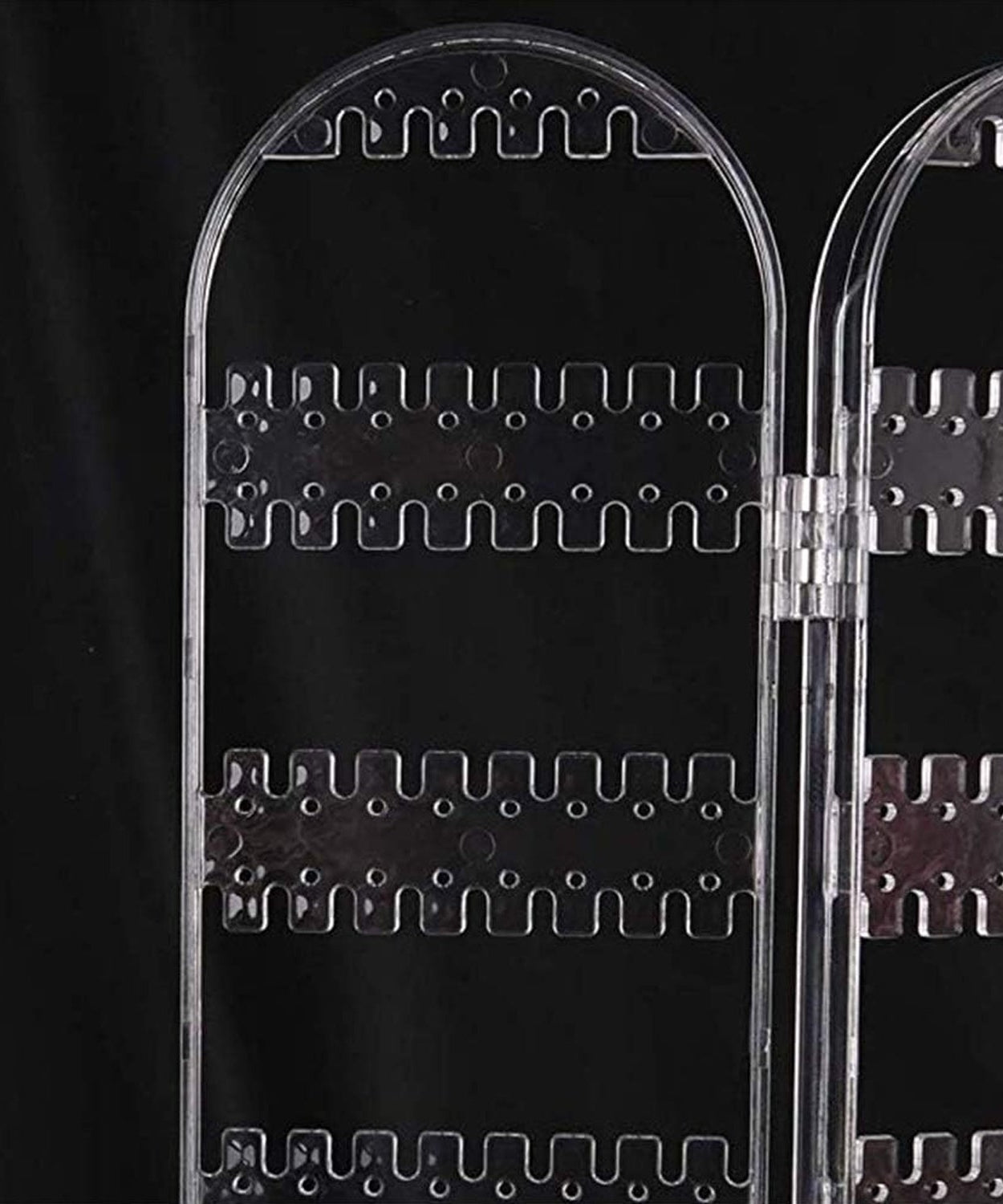 4 Folding Storage Hanger Acrylic Earring Screen Holder Display Stand Clear (1 Set)