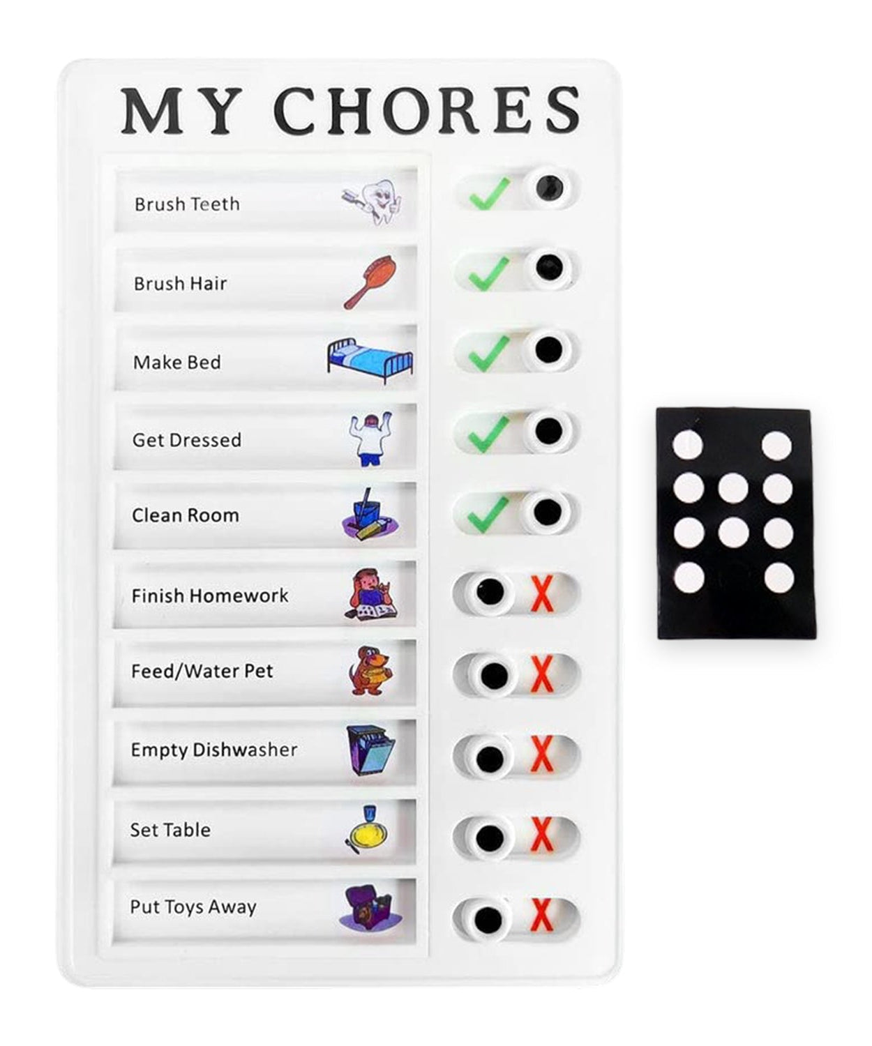 Portable My Chores Home Note Board Management Planning Memo Boards Reminding Time. (Size :- 20x12Cm)