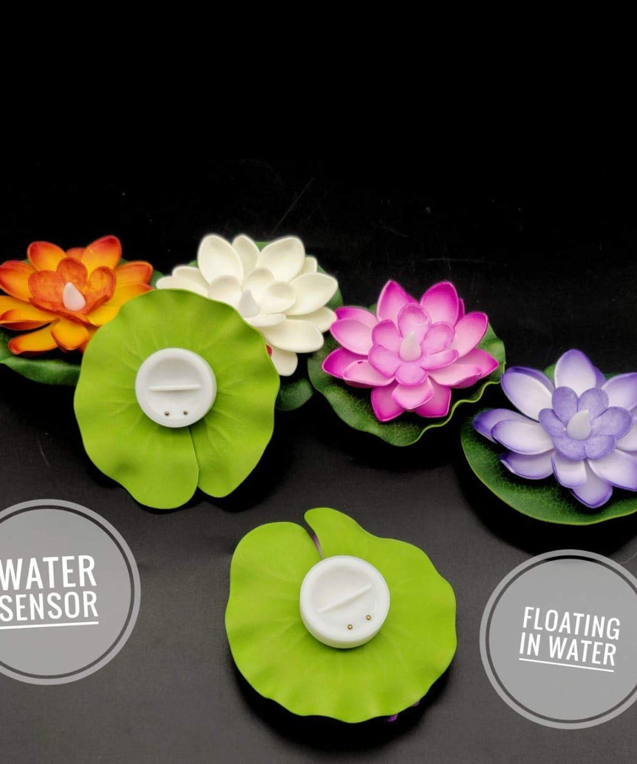 Elegant smokeless LED lotus candles for decorative use
