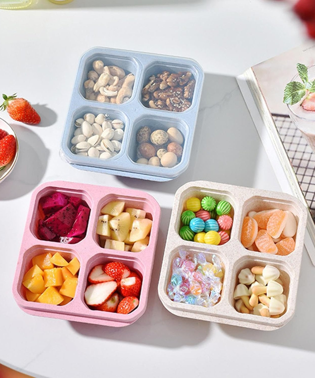 4 Compartment Food Storage Containers (1 Pc)