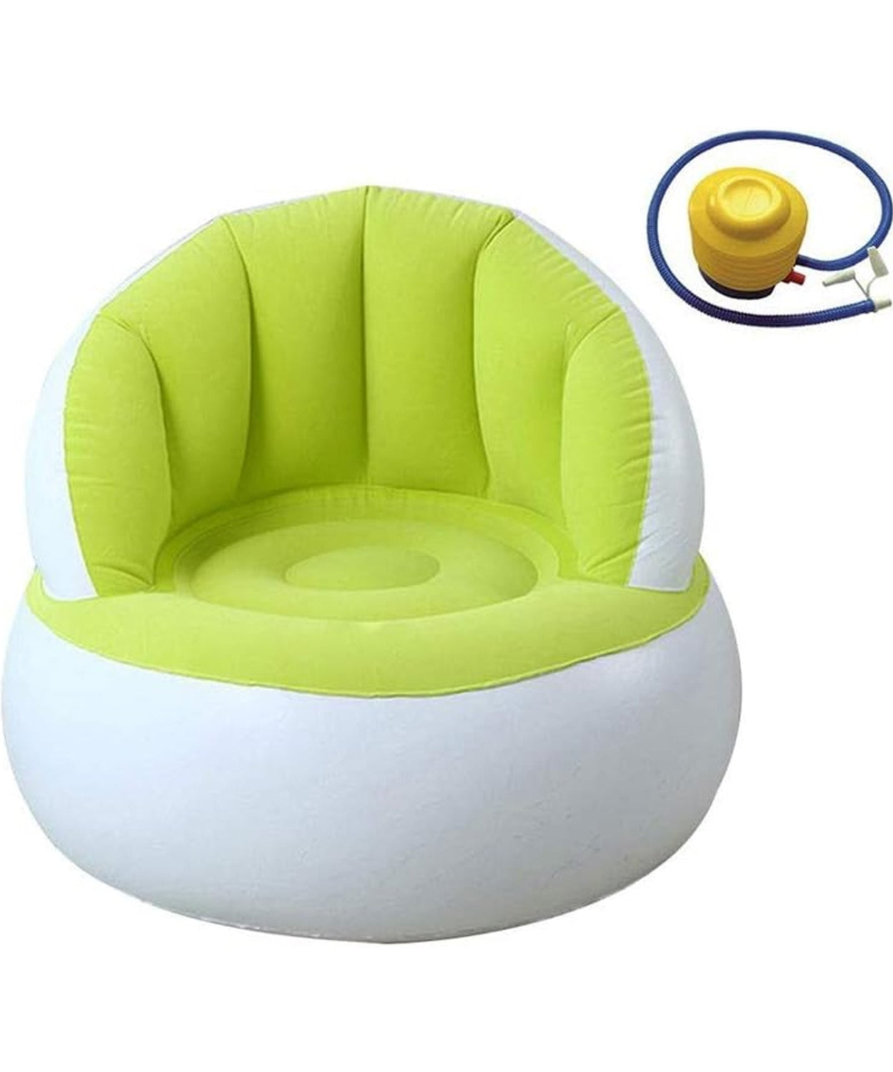 Kids inflatable sofa chair with backrest & Foot Air Pump with Hose (1 Set / 85x74 Cm Approx)