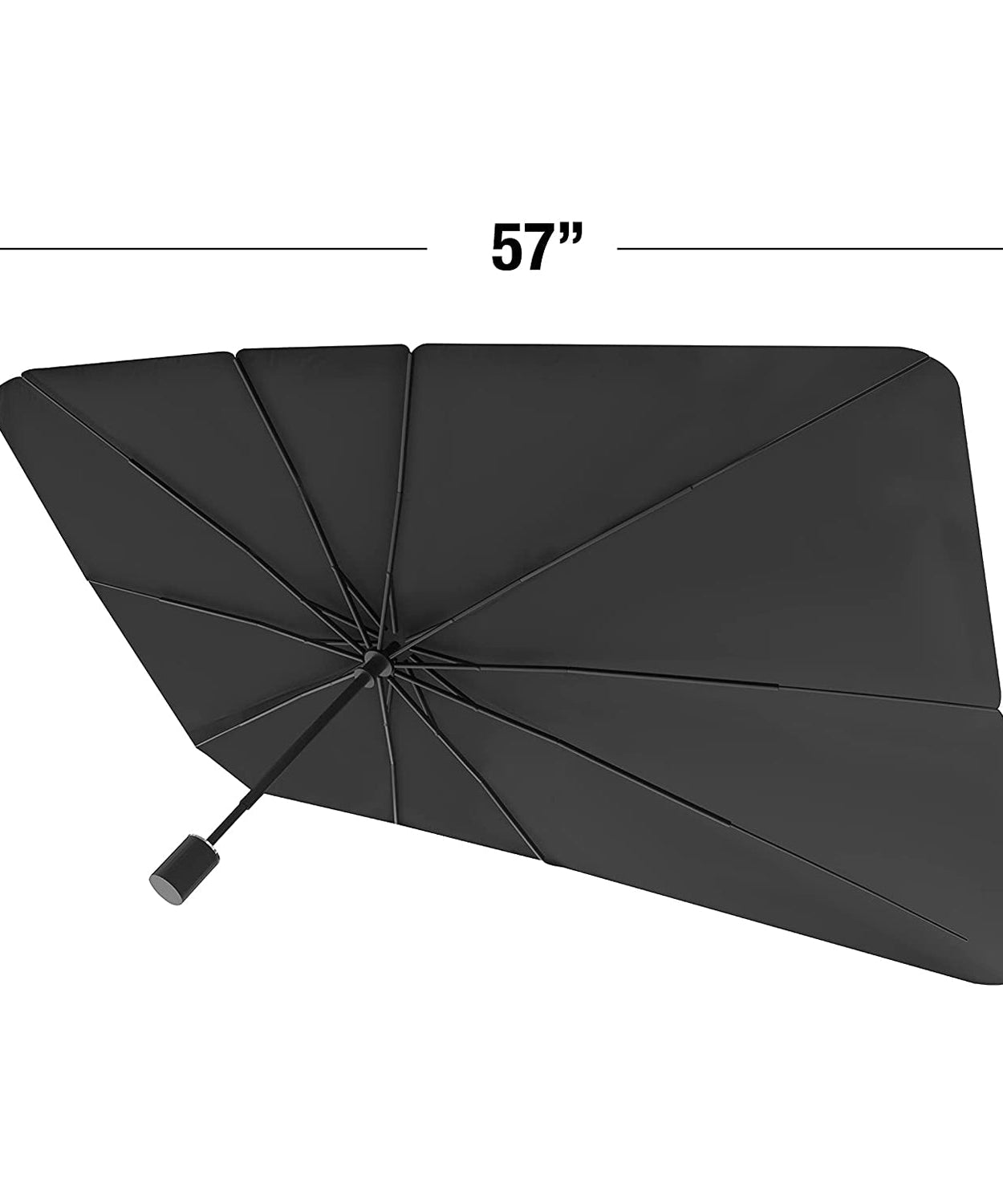 Windshield sunshade for effective heat protection