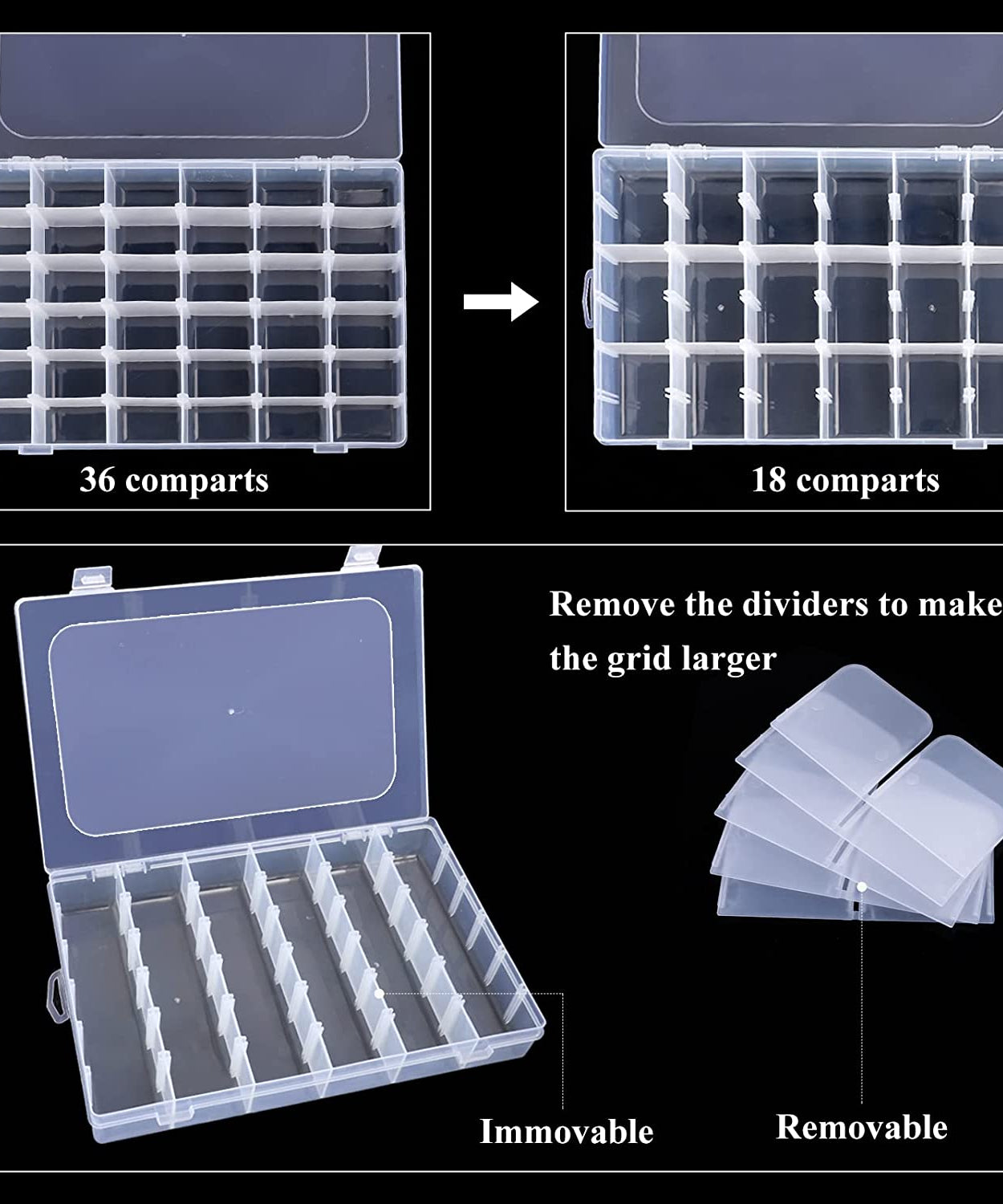 Organizer box with multiple compartments