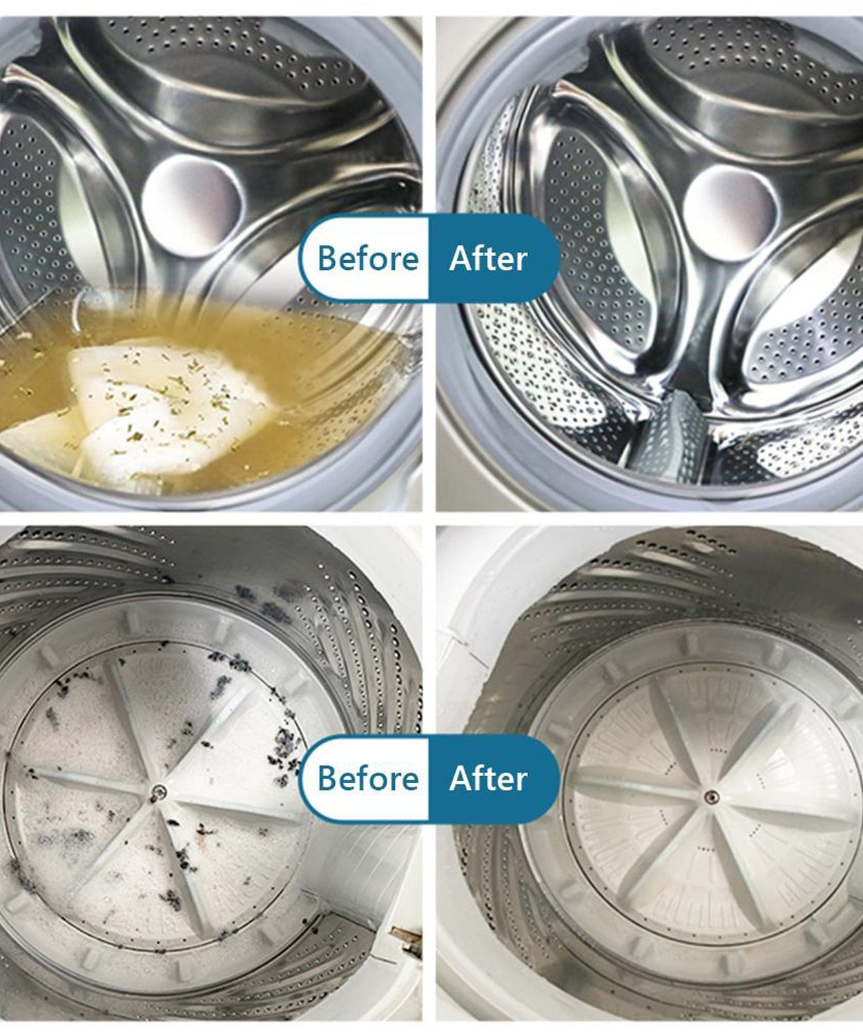 Deep cleaning powder for washing machines