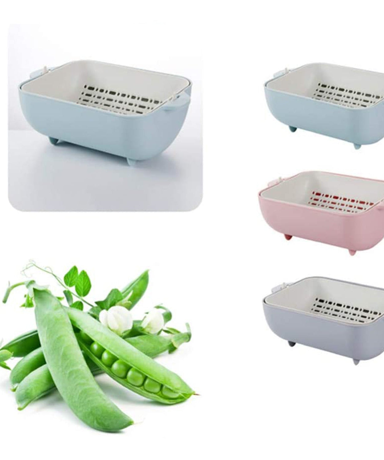 Rotatable BPA-free strainer bowl for efficient washing