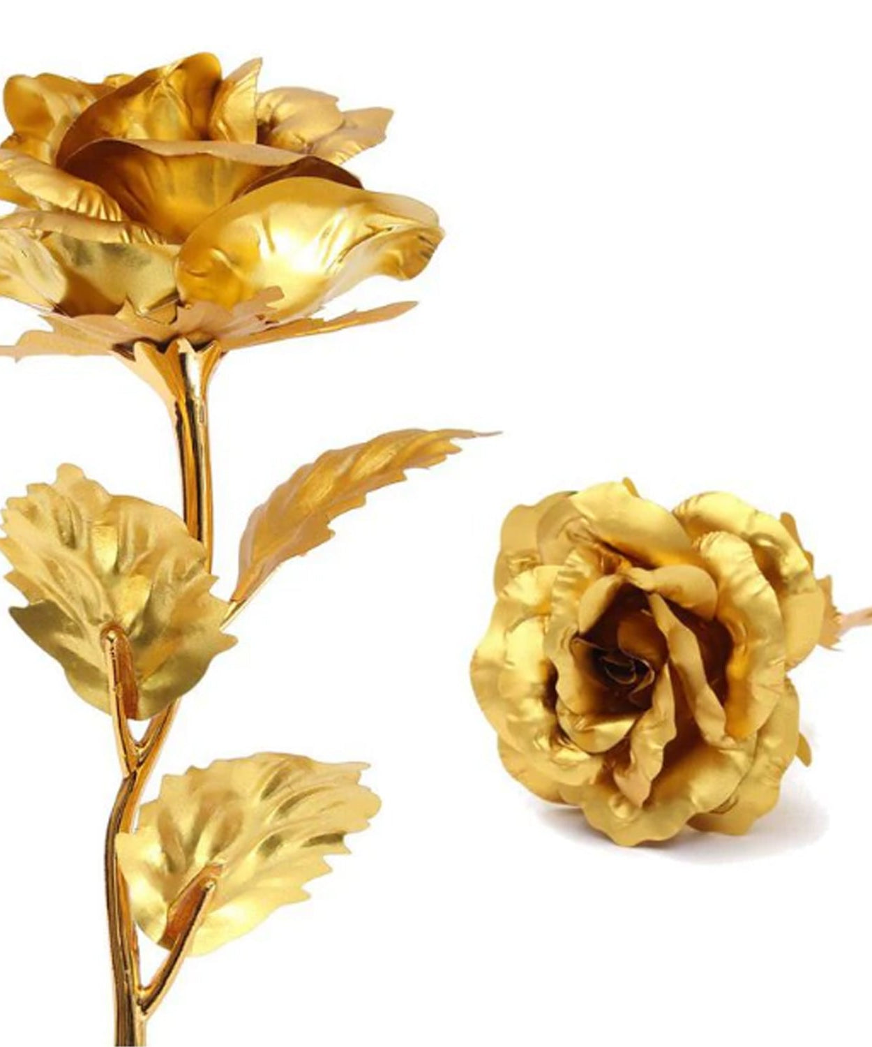 Luxury Decorative Gold Plated Artificial Golden Rose with Premium Box