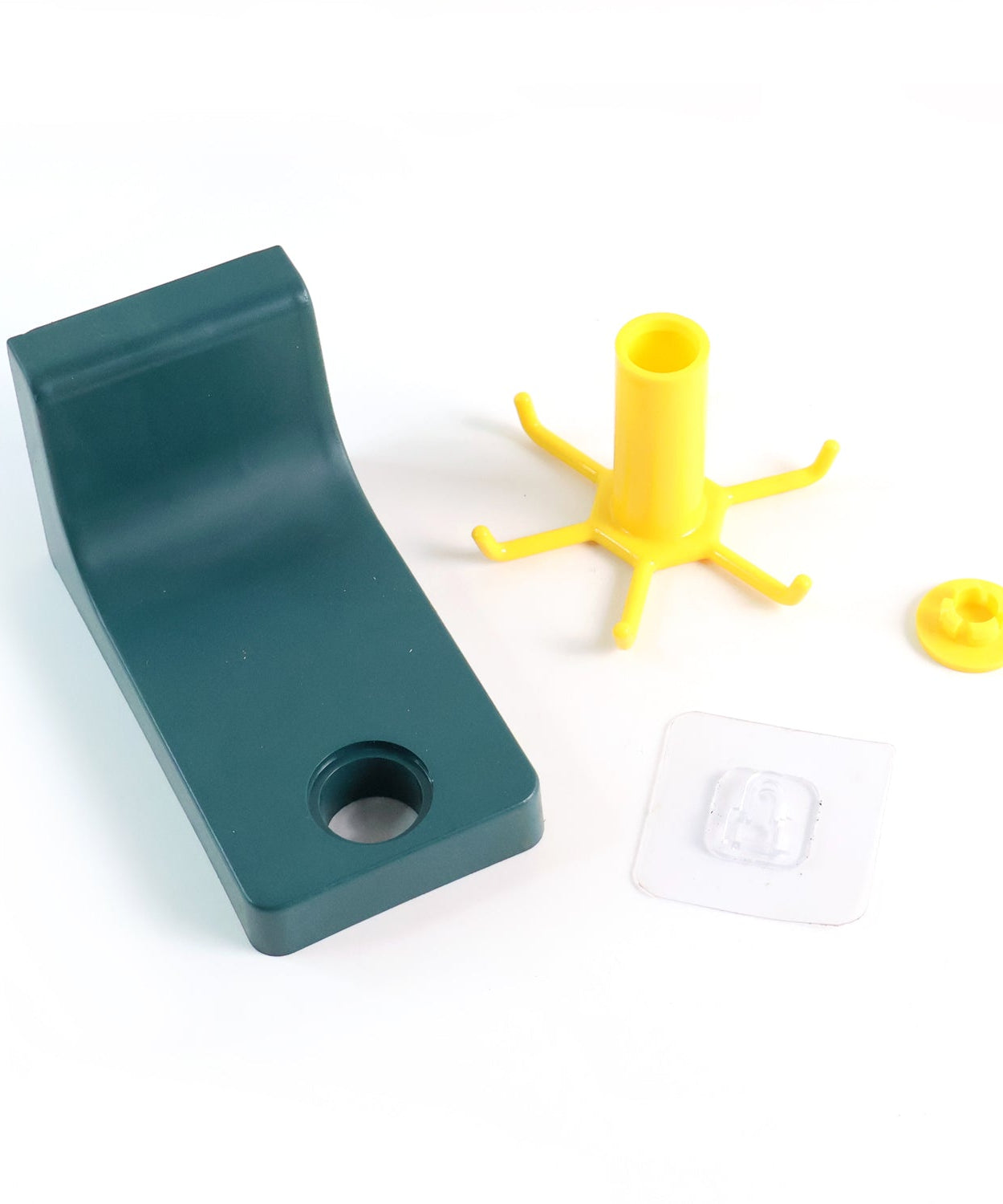 360 Degree Rotating Self Adhesive Plastic Wall Hook Hanger; Multifunctional Hanger with 6 Heavy Duty Claw Hooks