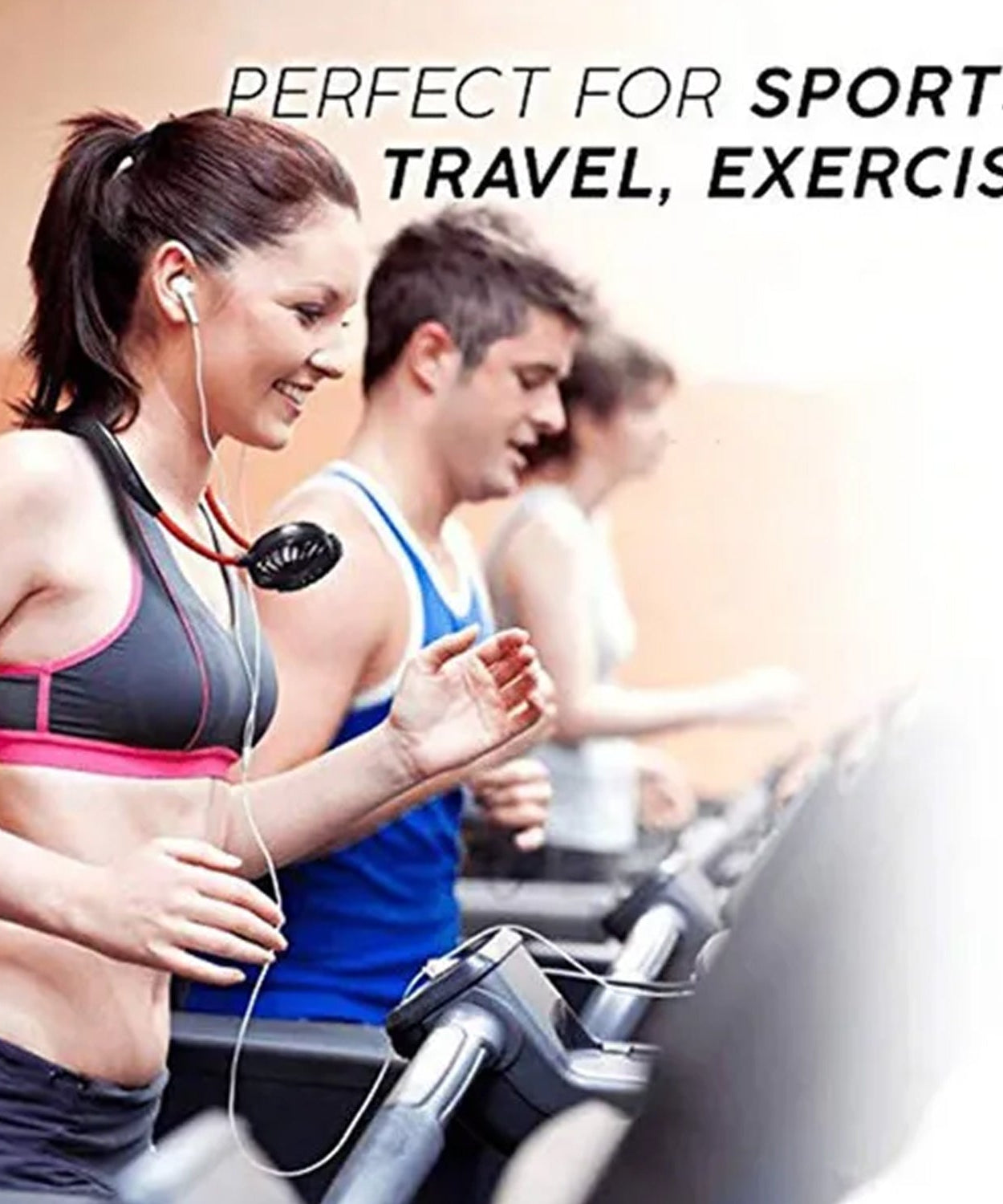 Wearable fan for hot weather