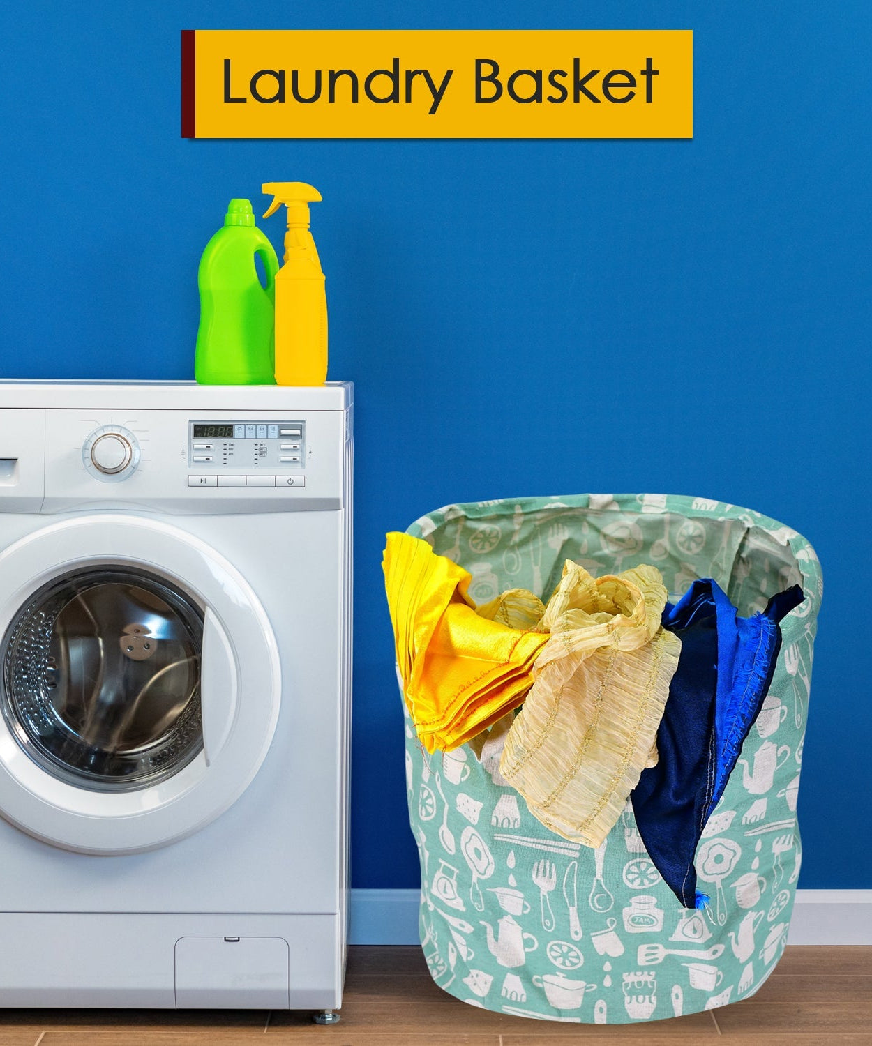 Foldable storage bag for laundry and toys