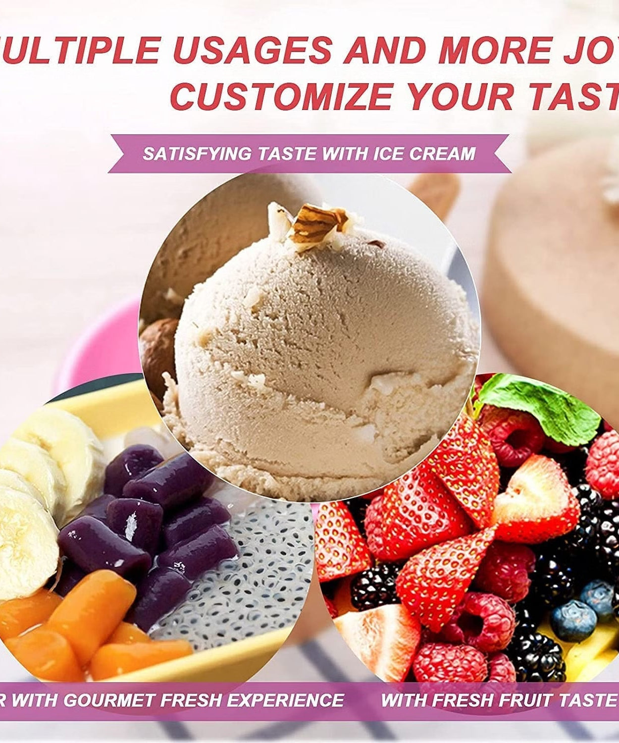 Ice cream bowl set detail