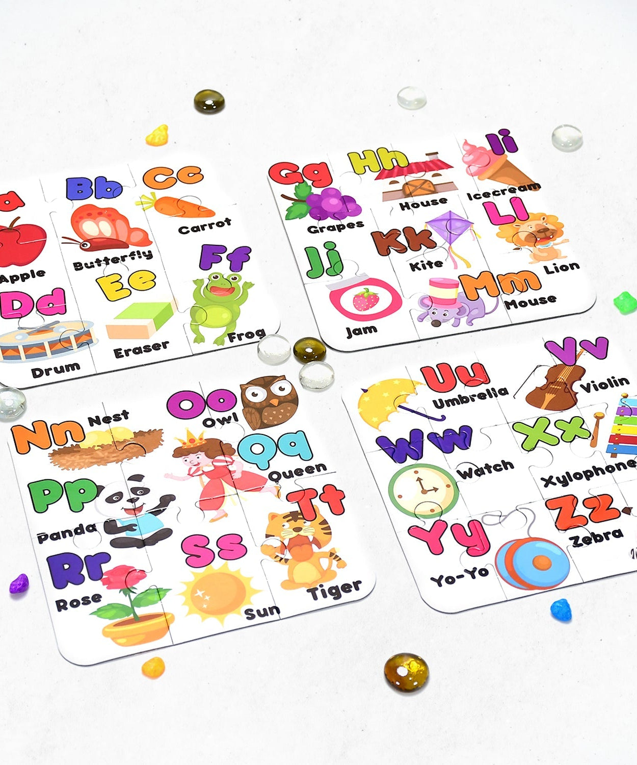 ABC jigsaw puzzle for kids, colorful and educational