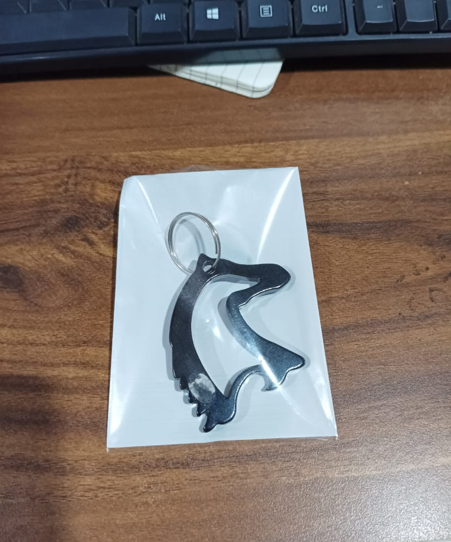 Metal Horse Face Shaped Keychain (1 Pc)