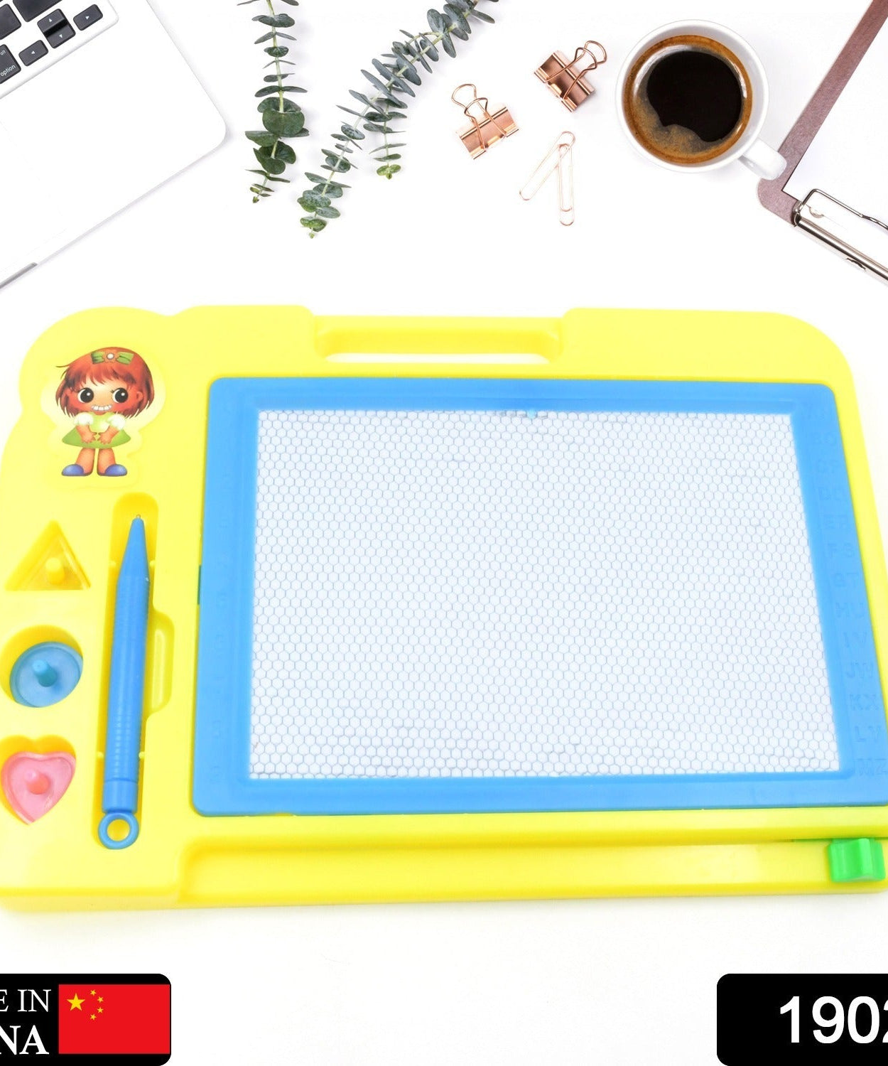 Children Magic Slate Pen Doodle Pad Erasable Drawing Easy Reading Writing Learning Graffiti Board Kids Gift Toy Magnetic Painting Sketch Pad for Baby Children (1 Pc Mix Color)