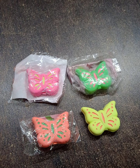 Butterfly Shape Eraser Rubber (1 Pc / Mix Colour & Design)