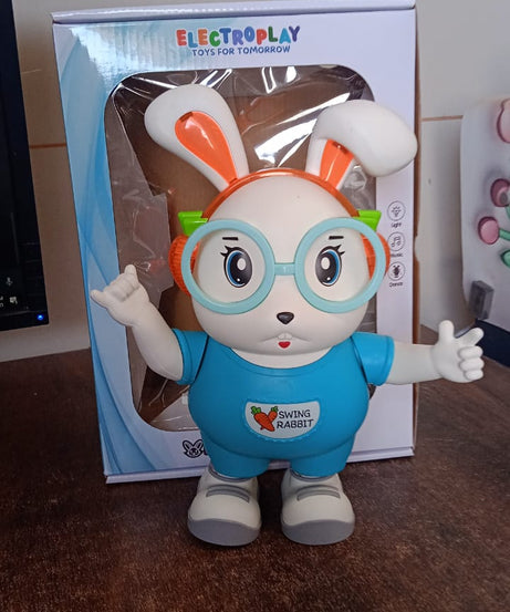 Electroplay Swing Rabbit Musical Dancing Toy – Interactive Bunny with Lights, Sounds (1 Pc / Battery Not Included)