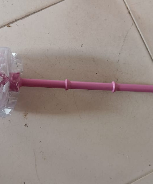Plastic toilet cleaning brush