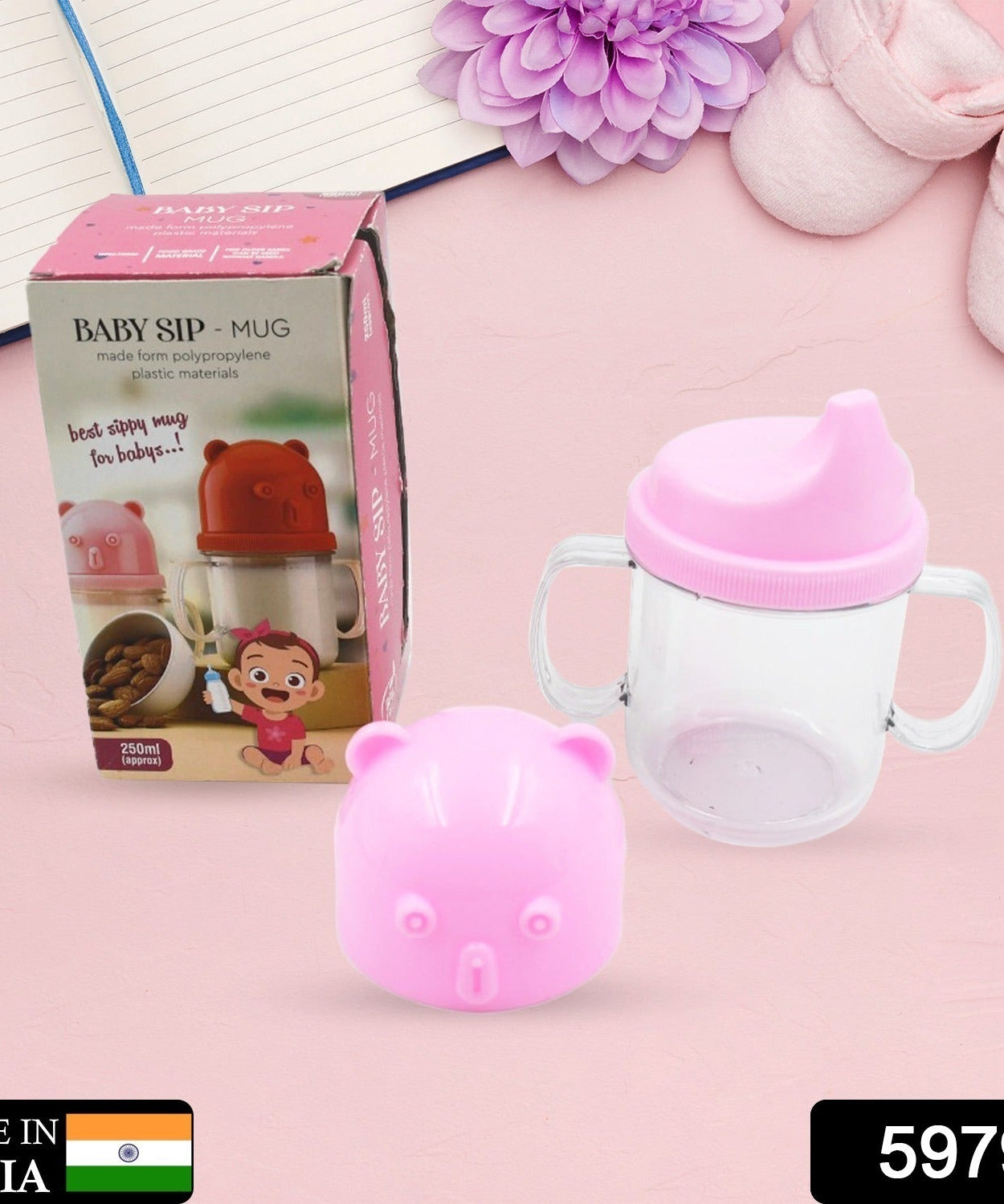 Baby sippy cup, lightweight and leakproof