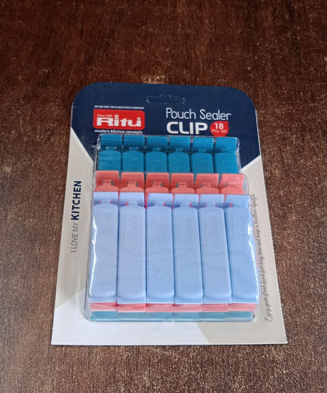 Ritu 18-Piece Plastic Pouch Sealer Clip Set