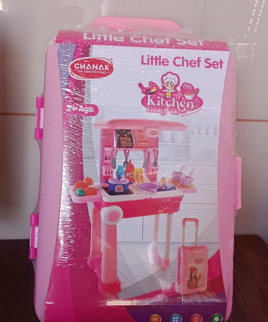 3-in-1 Kitchen Set for Kids with Suitcase – Role Play Cooking Toy for Girls & Boys (3+)