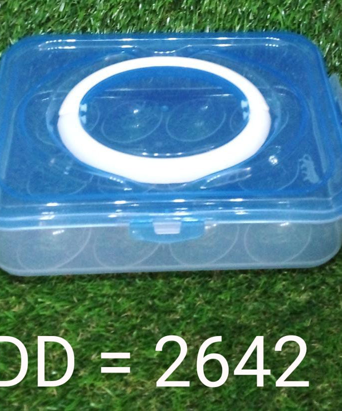 Egg storage container with a 12-grid design, made of plastic for fridge organization
