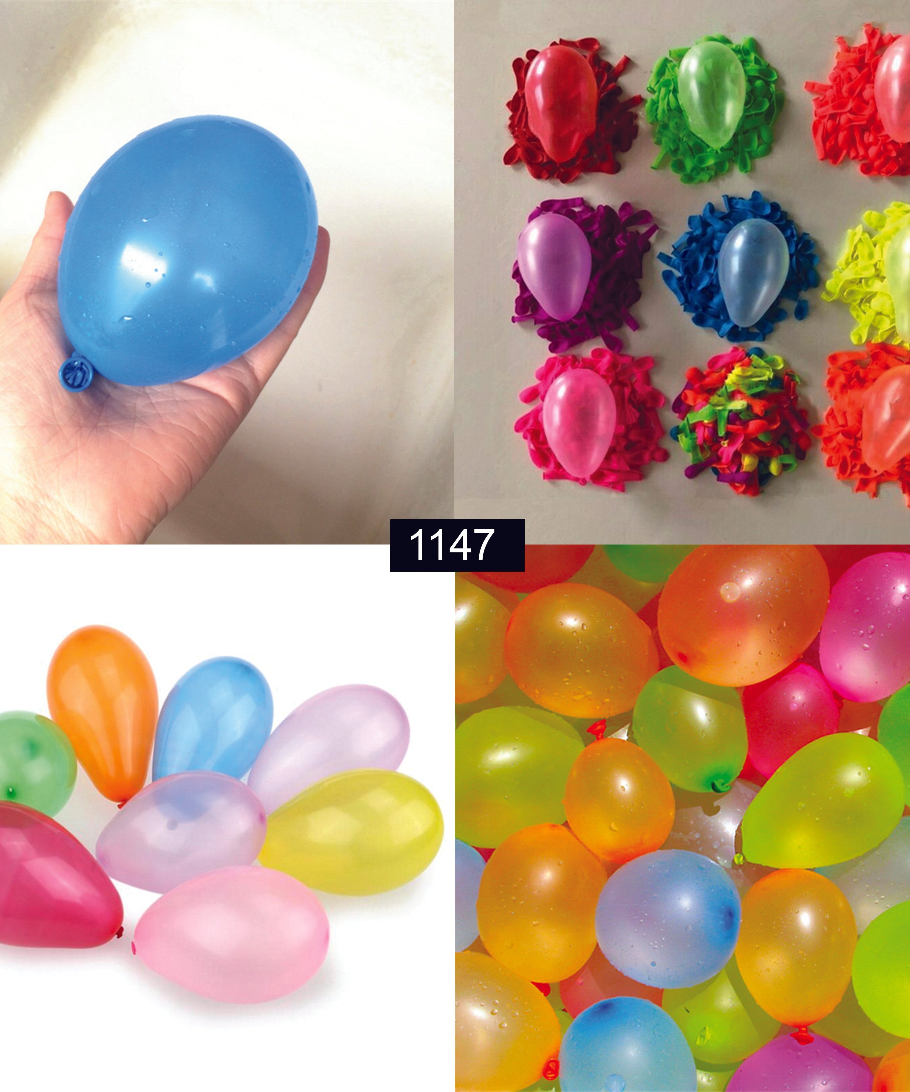 Multicolored water balloons packed for Holi celebration