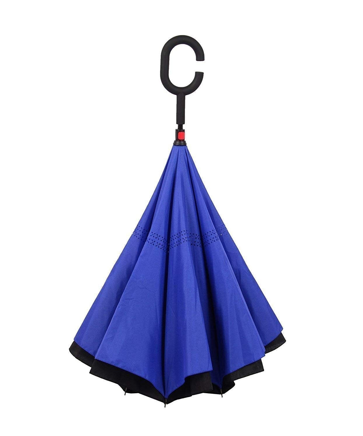 C-shaped handle on the reverse umbrella.