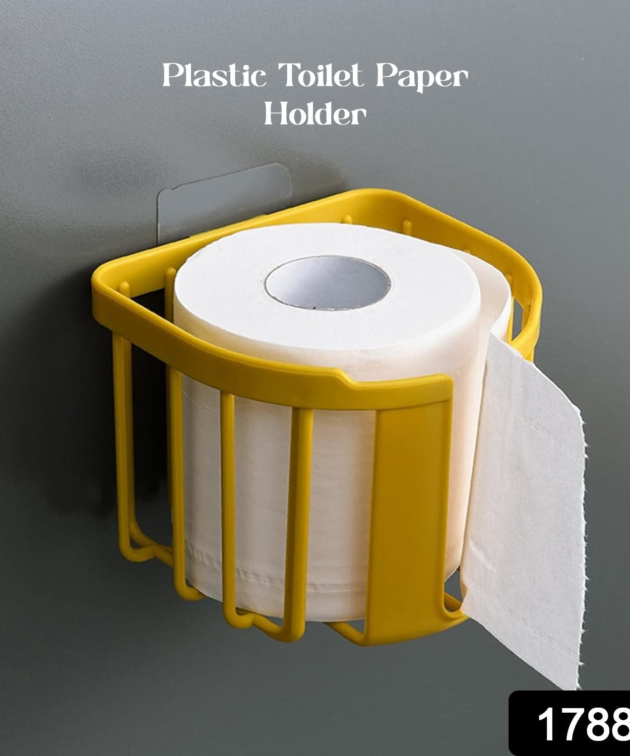 Toilet Paper Holder Bathroom, Tissue Roll Wall Mounted Plastic Bathroom Toilet Paper Roll Holder, Tissue Holder with Storage and Dispenser for Bathroom, Kitchen, Washroom | 14 x 13.5 x 11 Cm