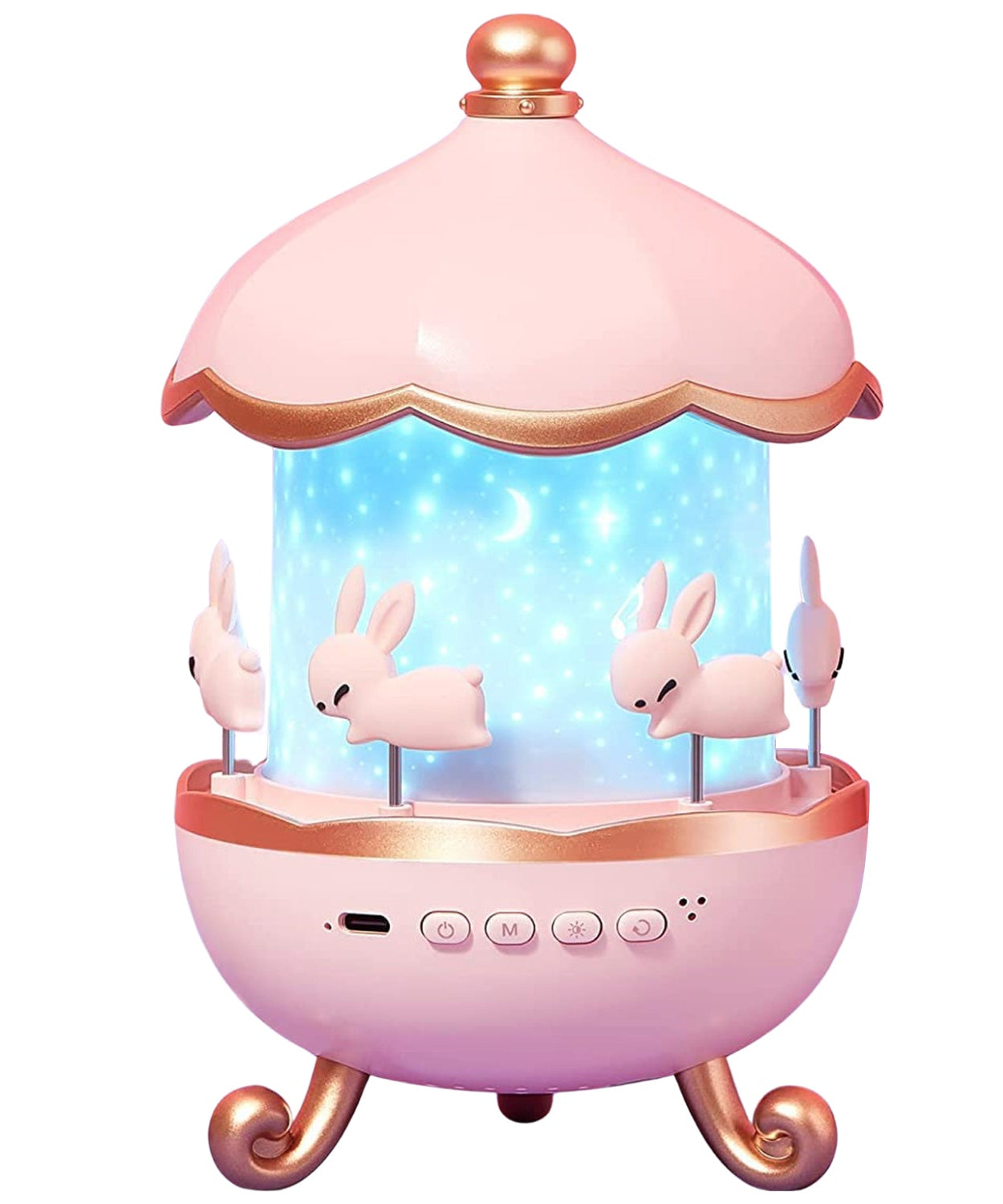 Star Spin Bunny Carousel Lamp