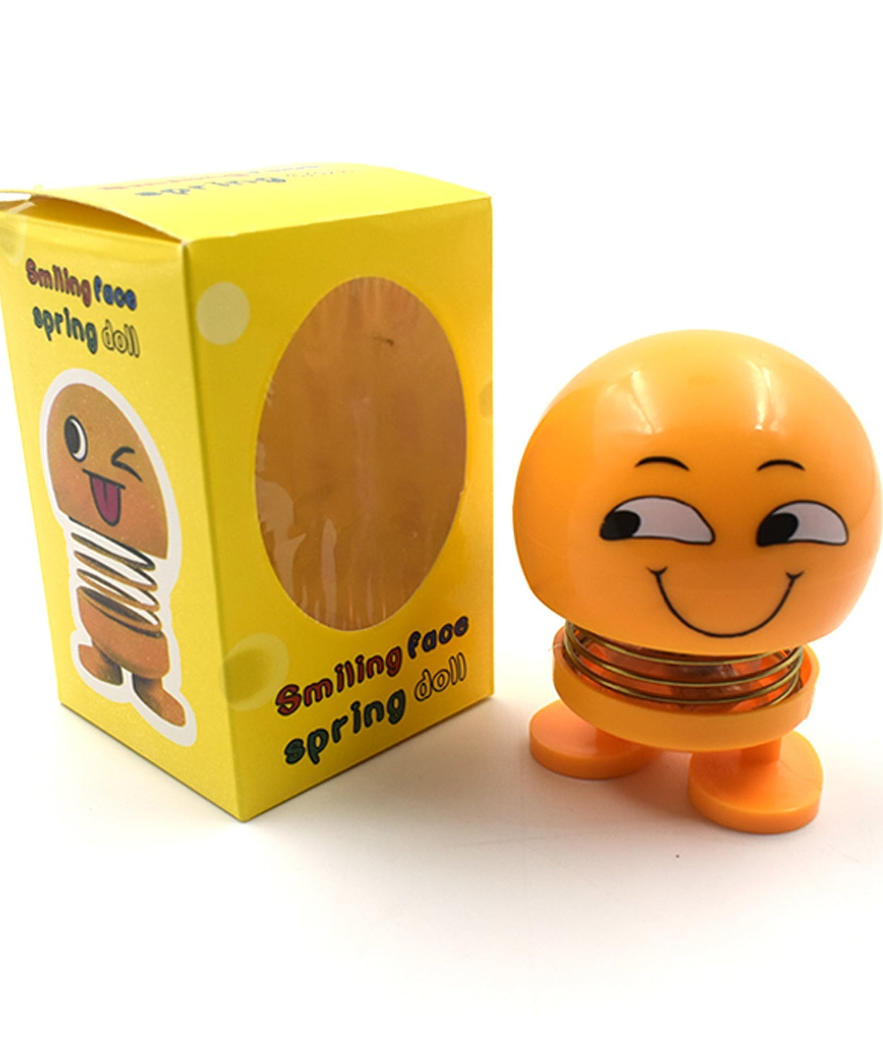 Emoji car dashboard doll with LED light.