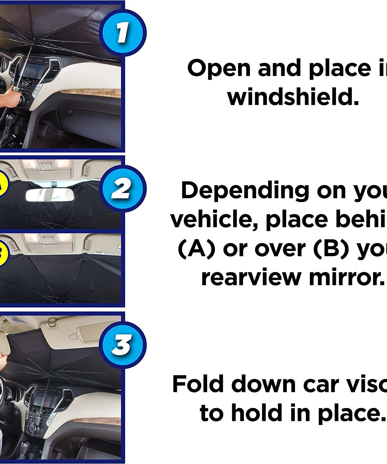 Foldable sun shield for automotive use