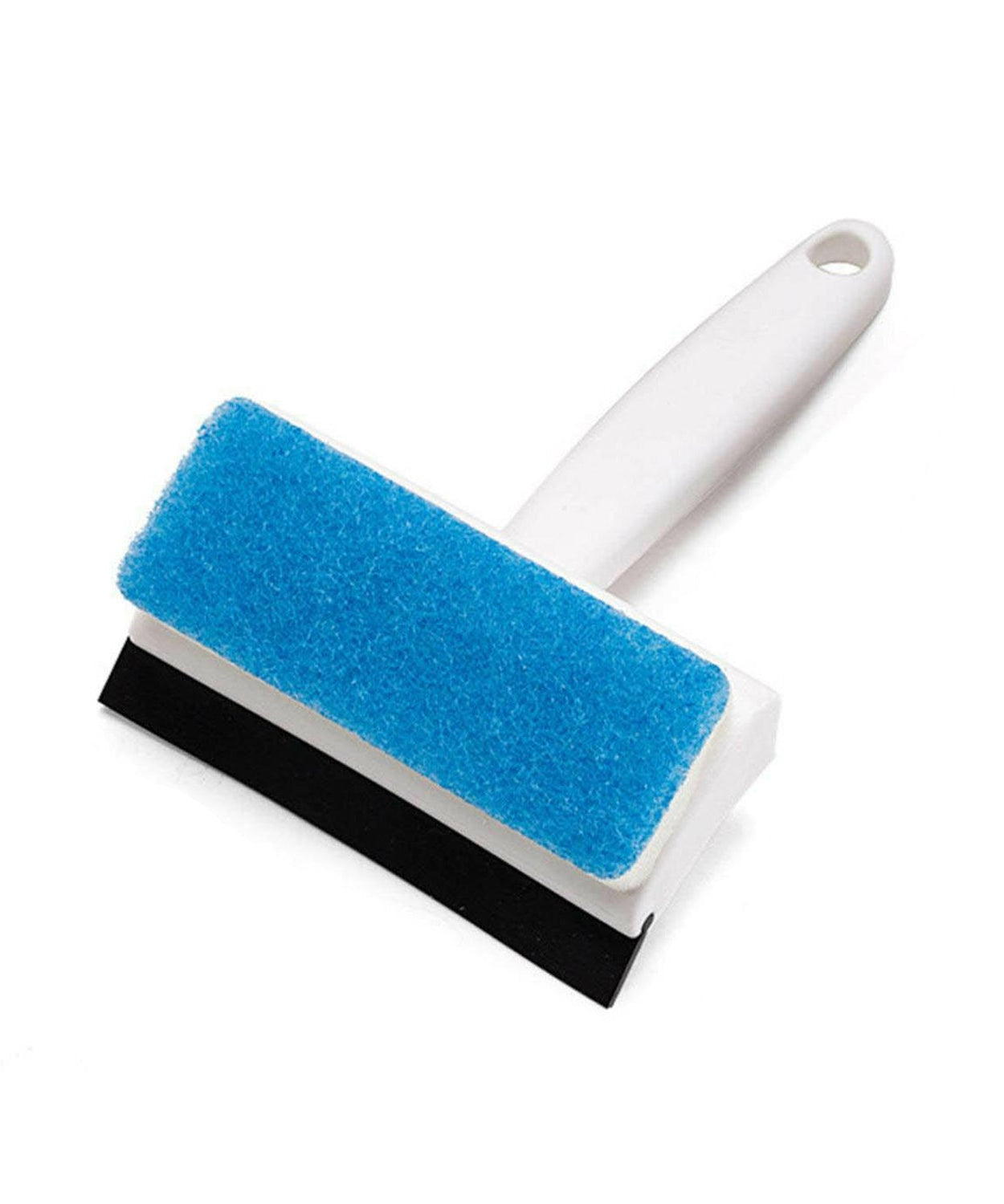2-in-1 glass wiper with cleaning brush for easy use