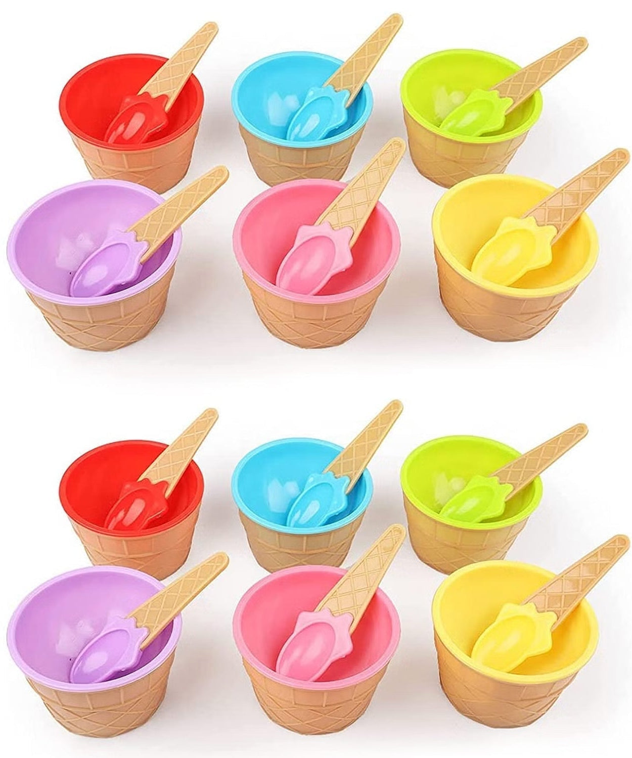 Ice cream bowls and spoons