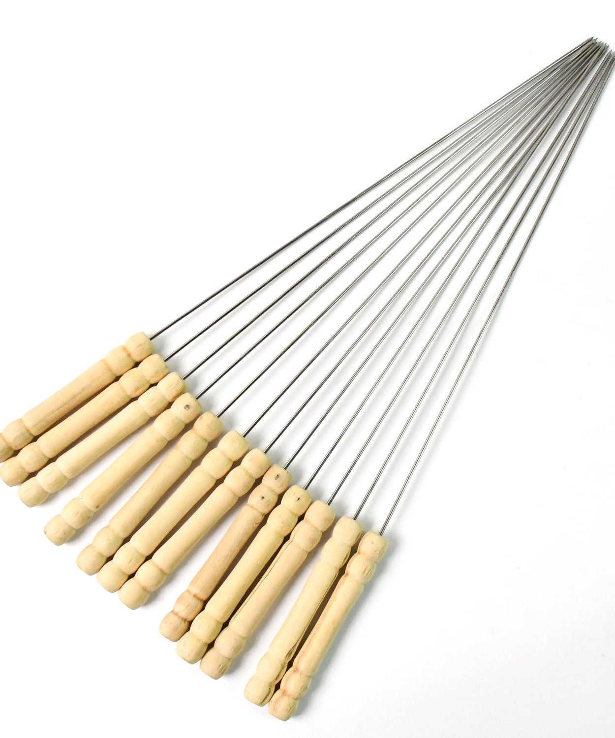 BBQ Tandoor Skewers Grill Sticks for Barbecue (Pack of 12)