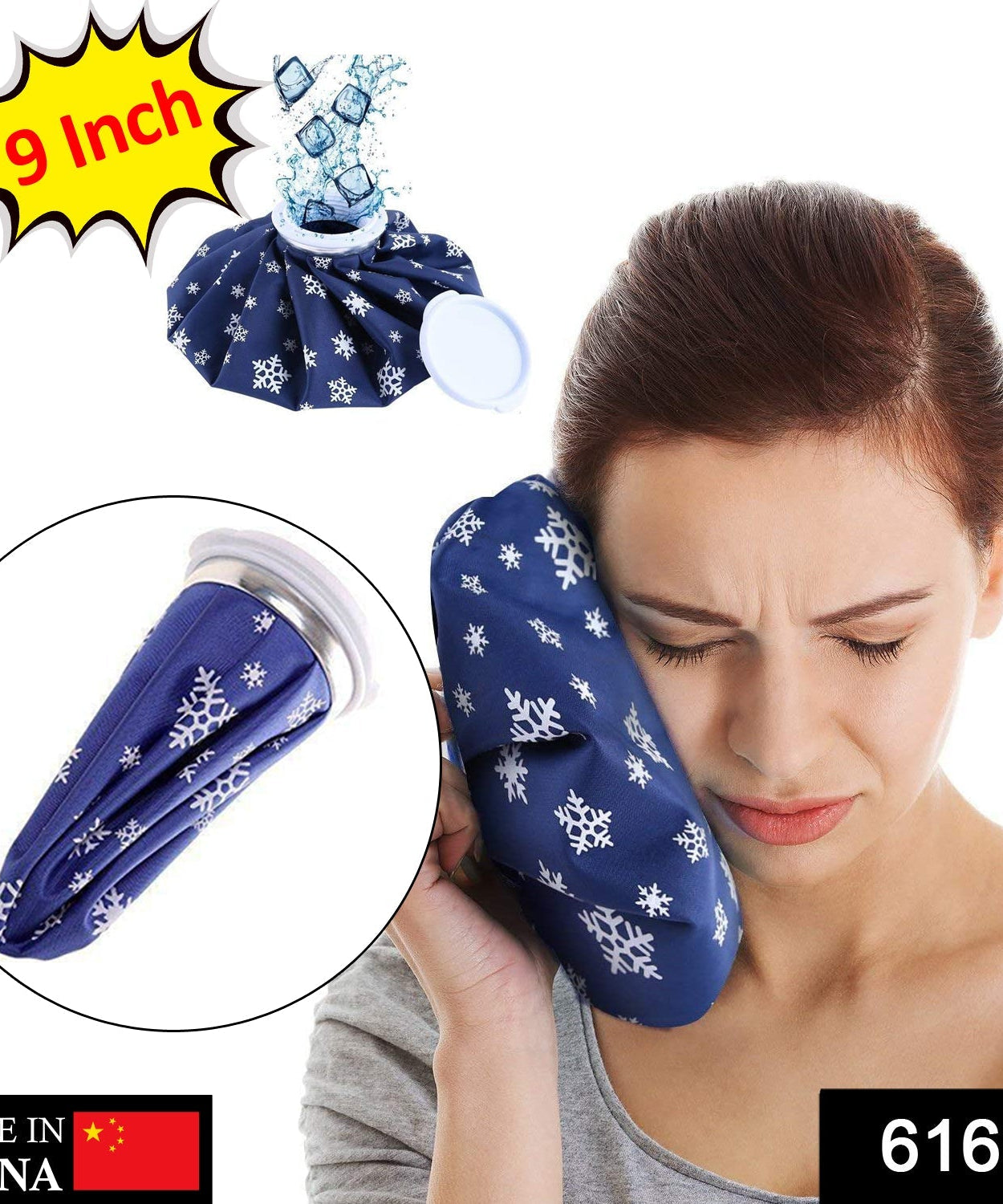 Ice bag for joint pain relief, showing detailed features and design