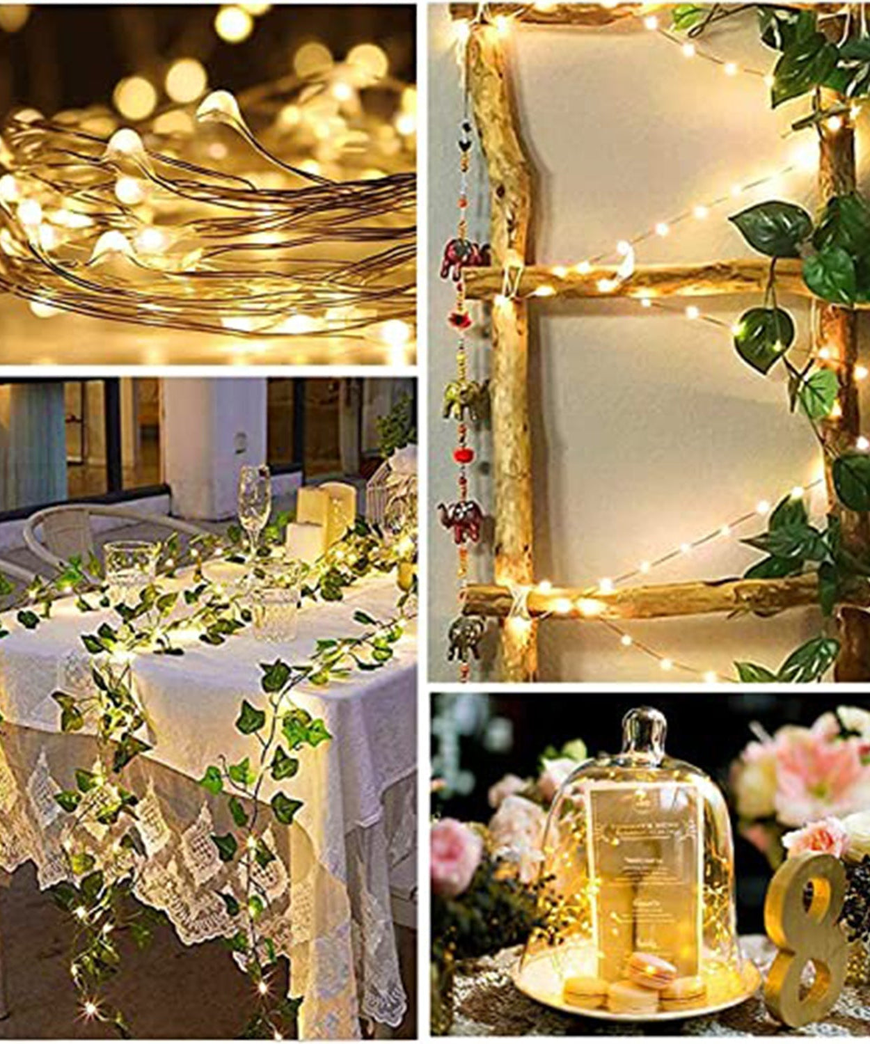 Copper wire LED lights for wine bottle decoration