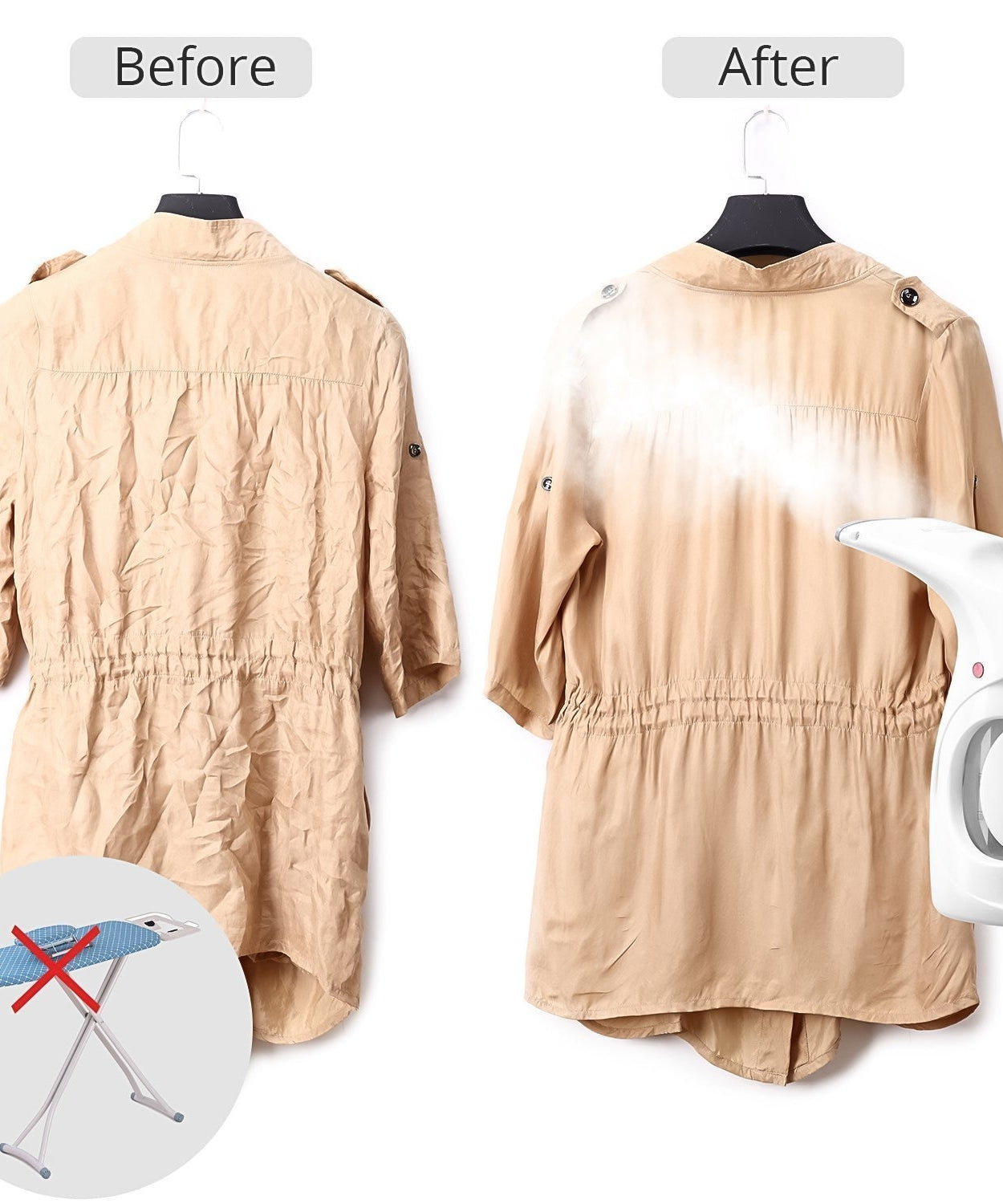 Portable Handheld Garment & Facial Steamer (1 Pc)