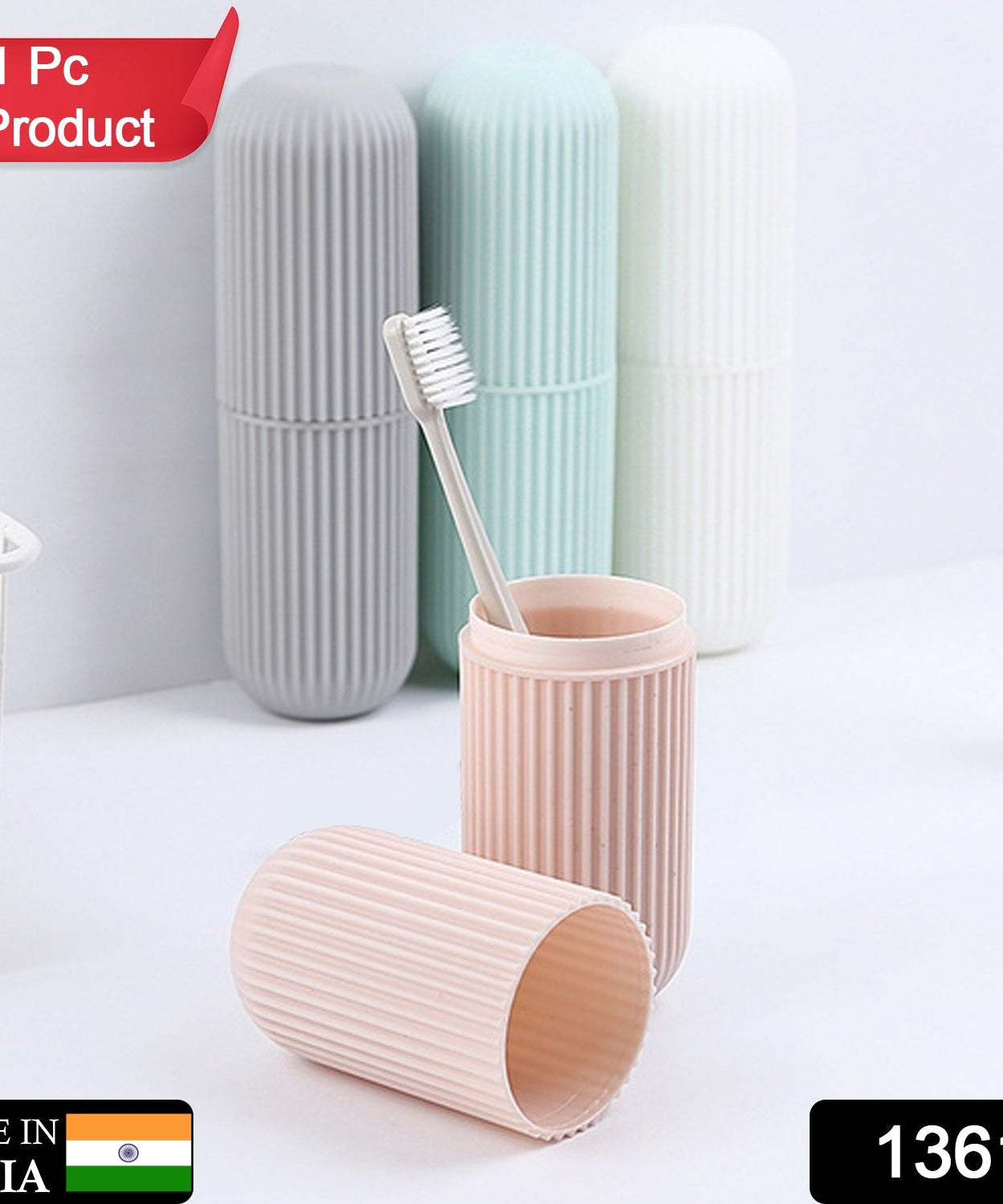 Portable travel bottle with capsule shape, multiple colors