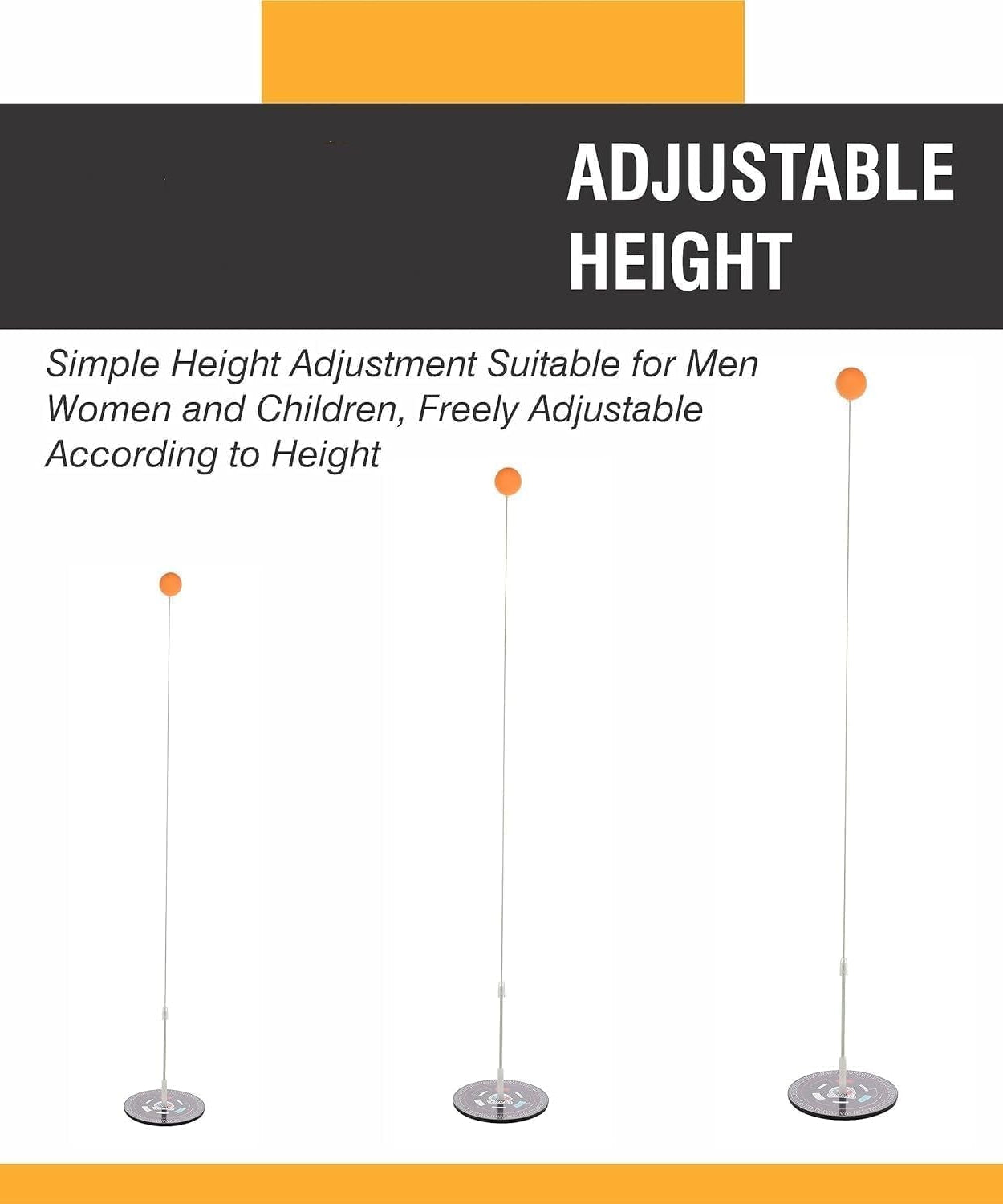 Portable Wiff Waff Rebound Table Tennis Trainer Set (1 Set)