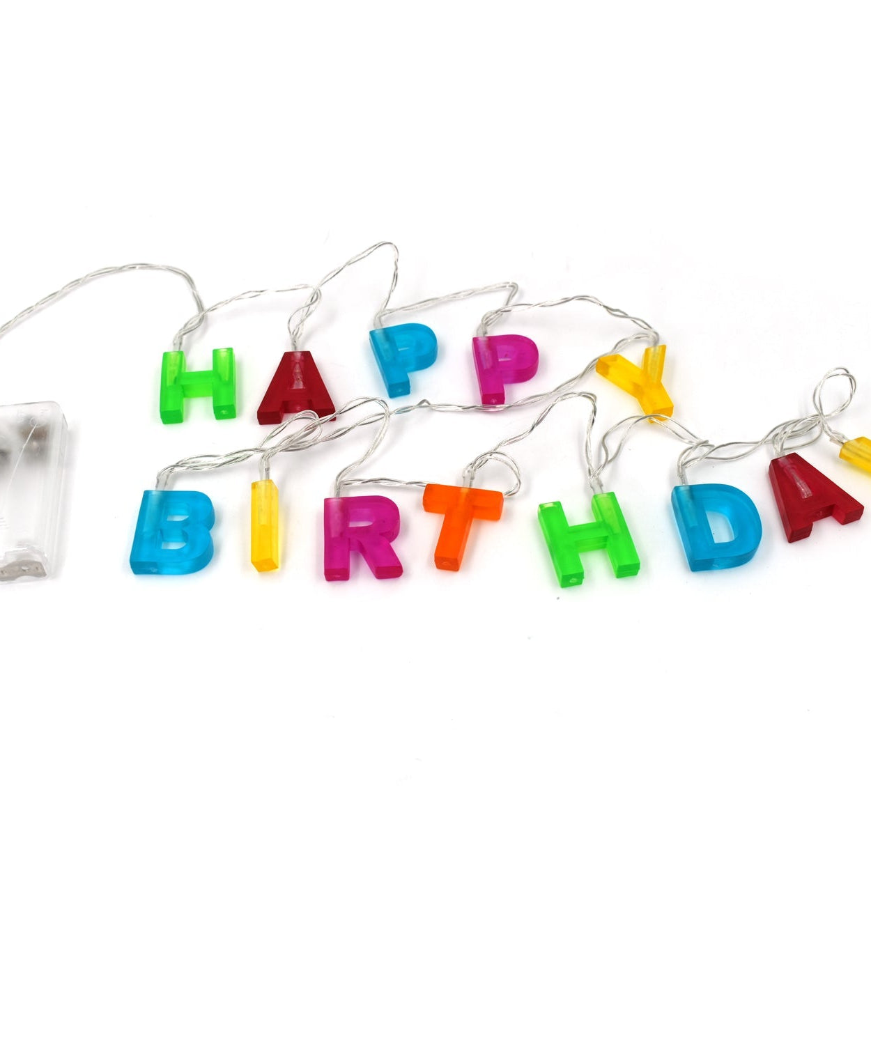 Decoratives Plastic Happy Birthday 13 LED Letter Battery Operated String Lights, Outdoor String Lights (Multicolour)
