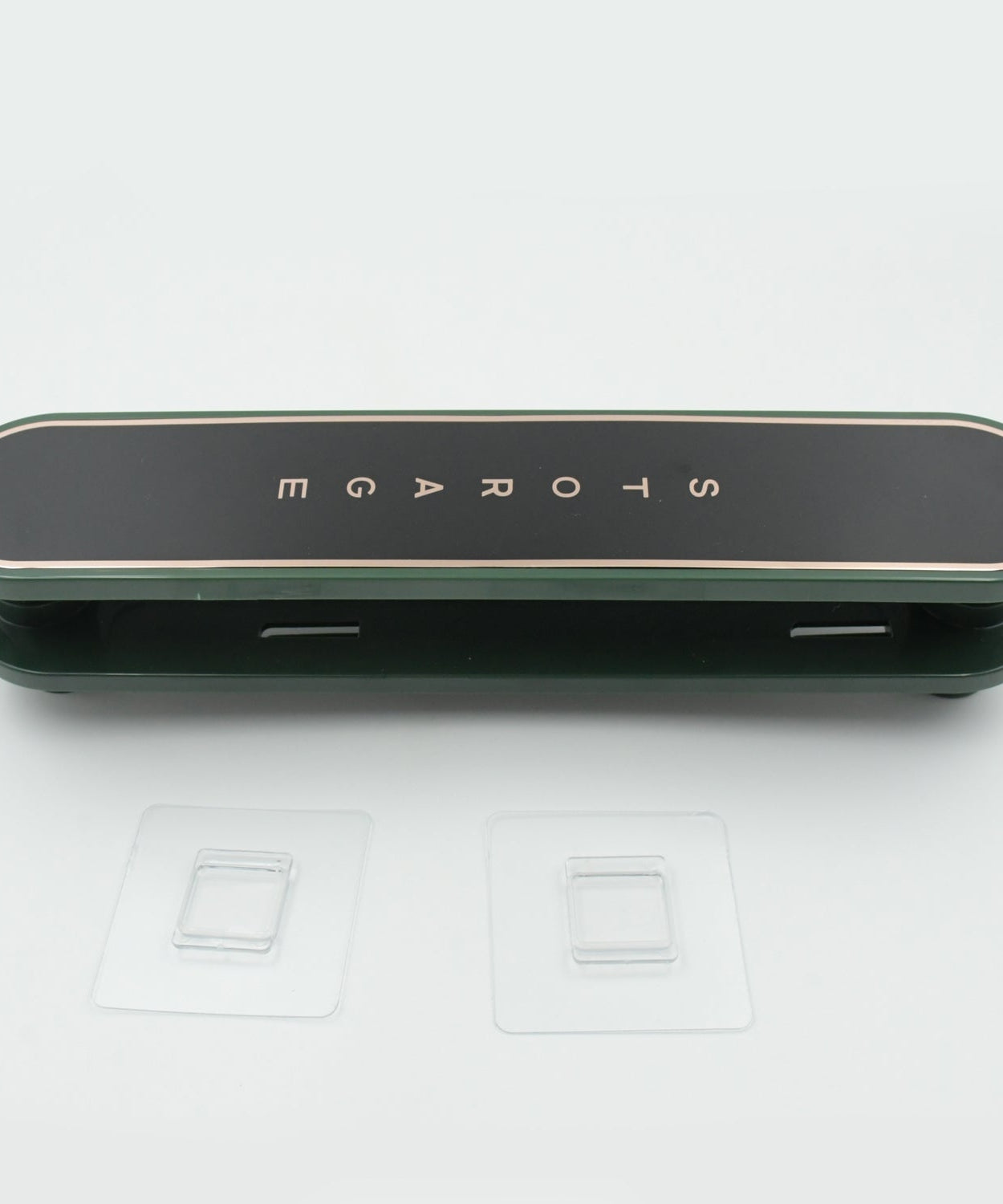 Wall-mounted hanger holder for organized clothes.