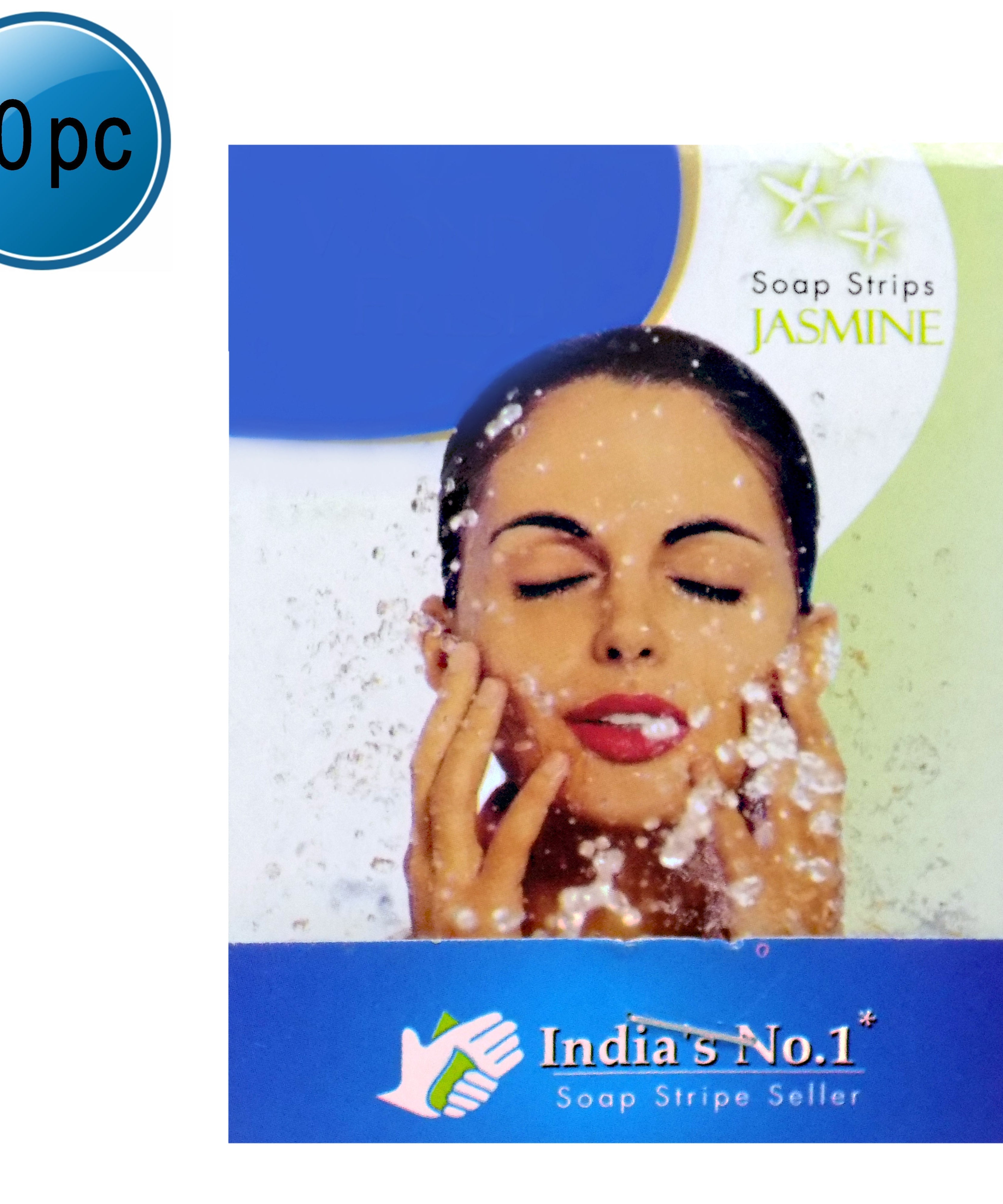 jasmine-scented paper soap strips.