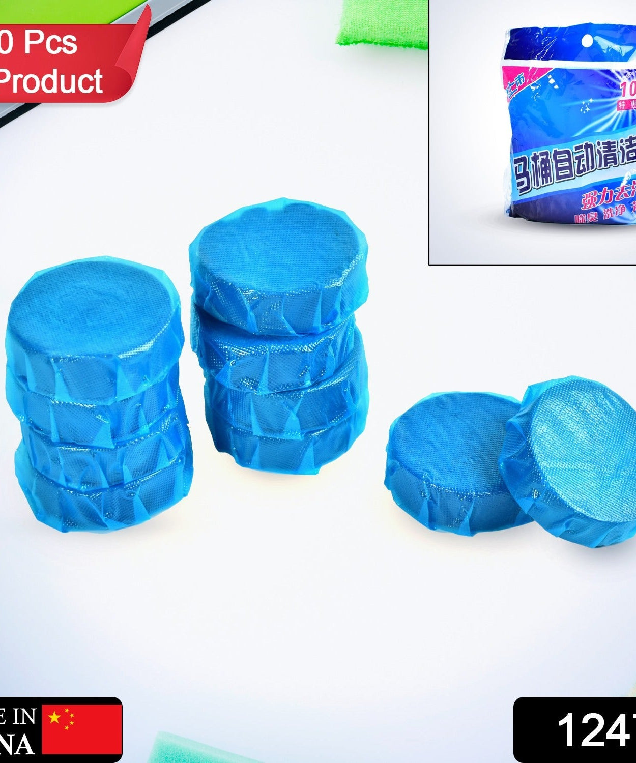 Blue bubble toilet cleaner for effective cleaning