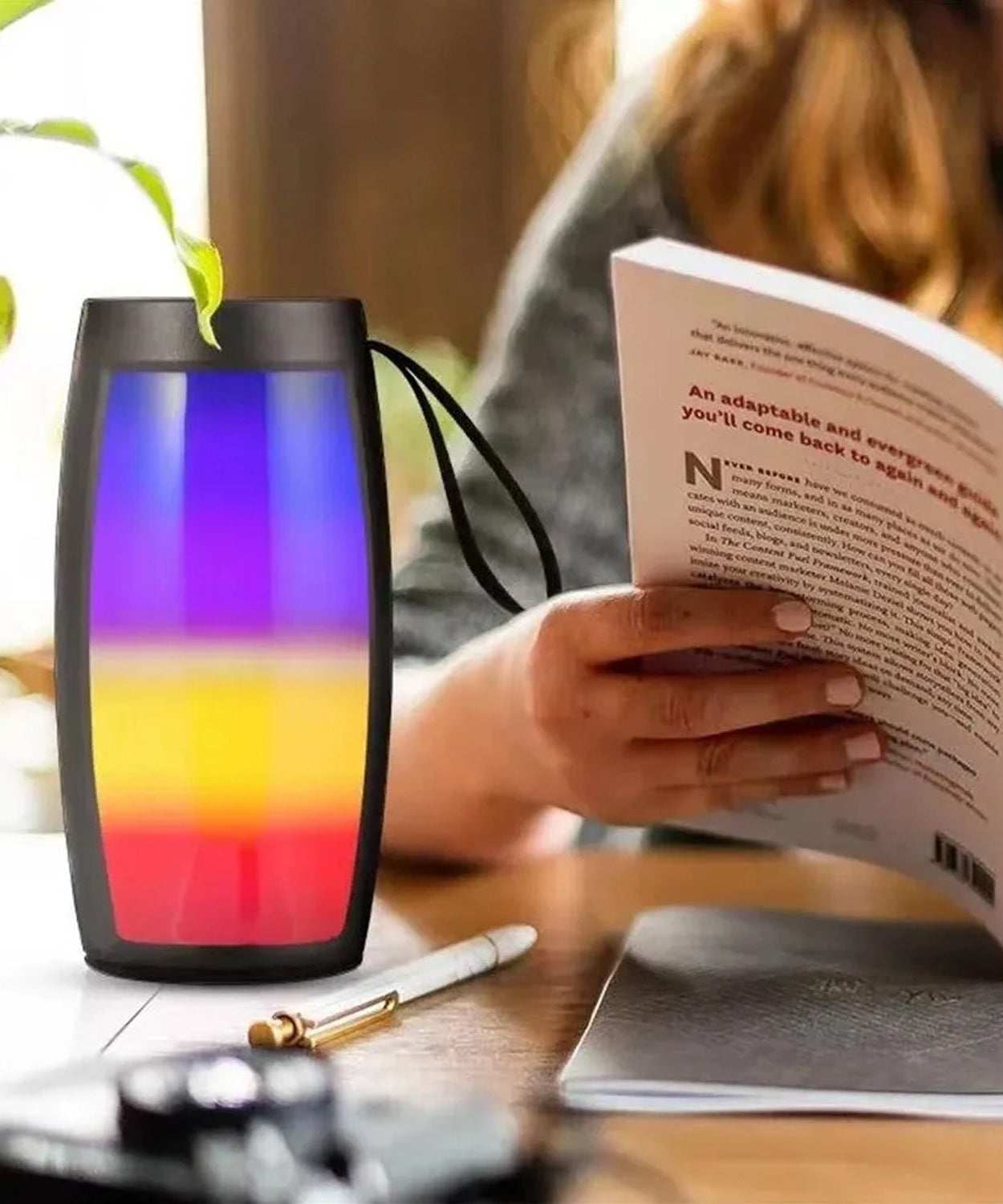 Speaker with disco light